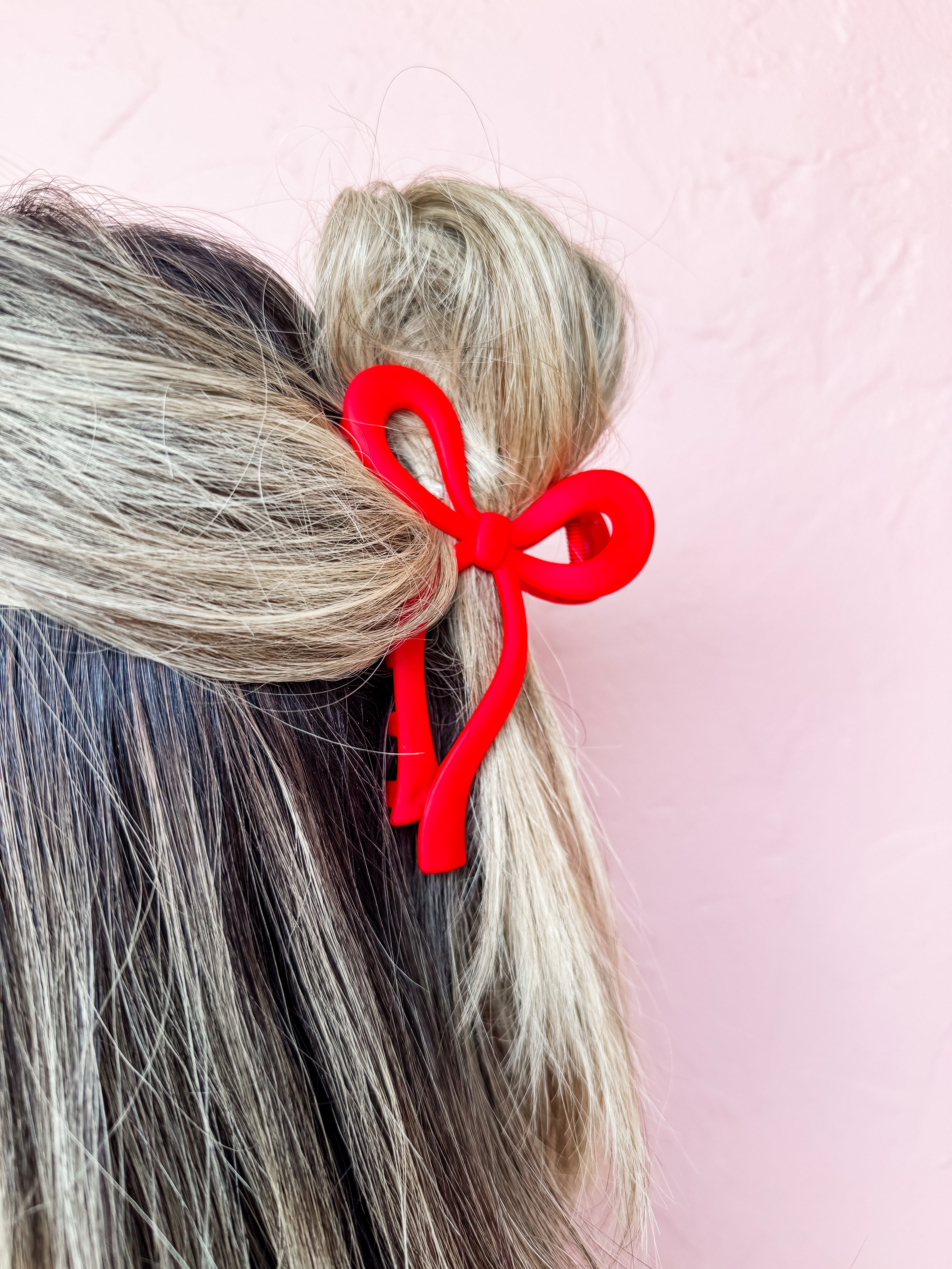 Bring On The Bow Hair Claw Clip-Red