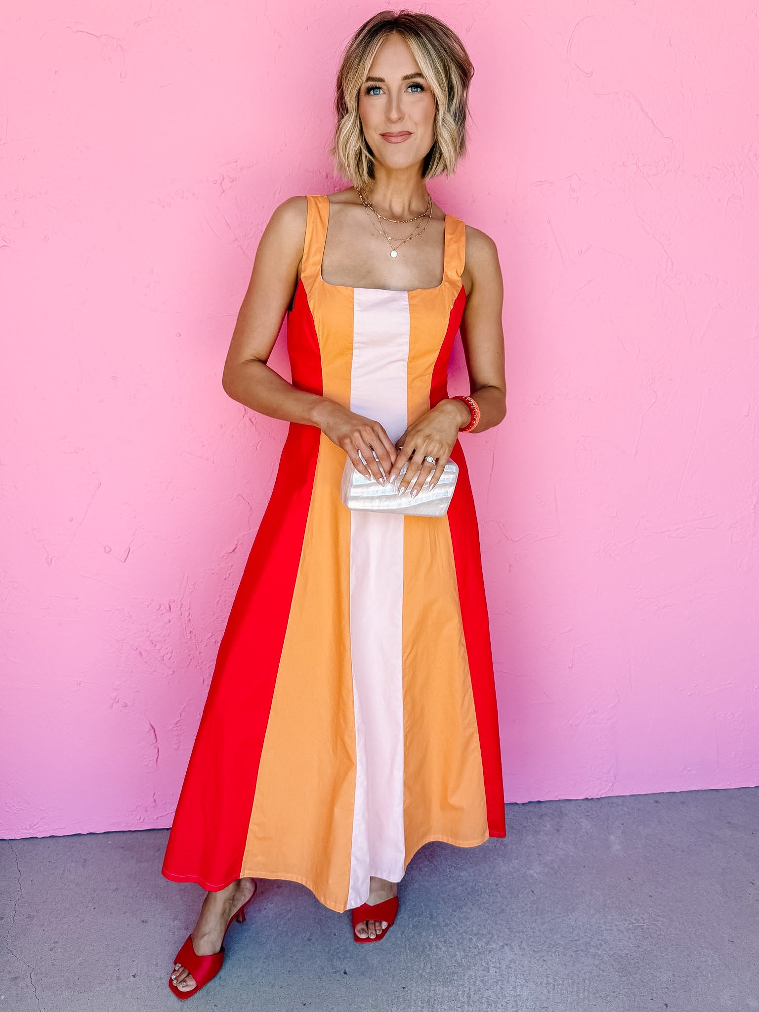 Britta Square Neck Sleeveless Maxi Dress