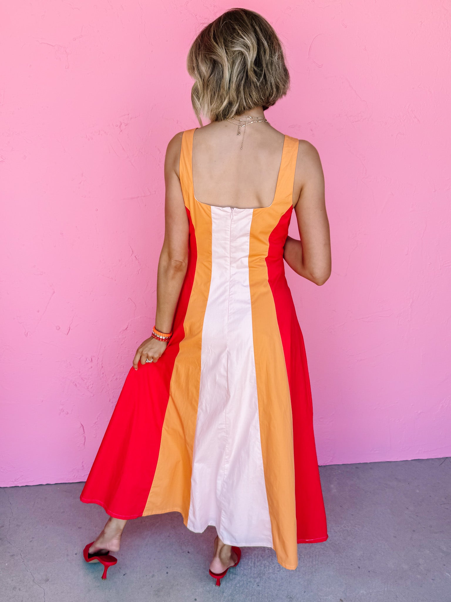 Britta Square Neck Sleeveless Maxi Dress
