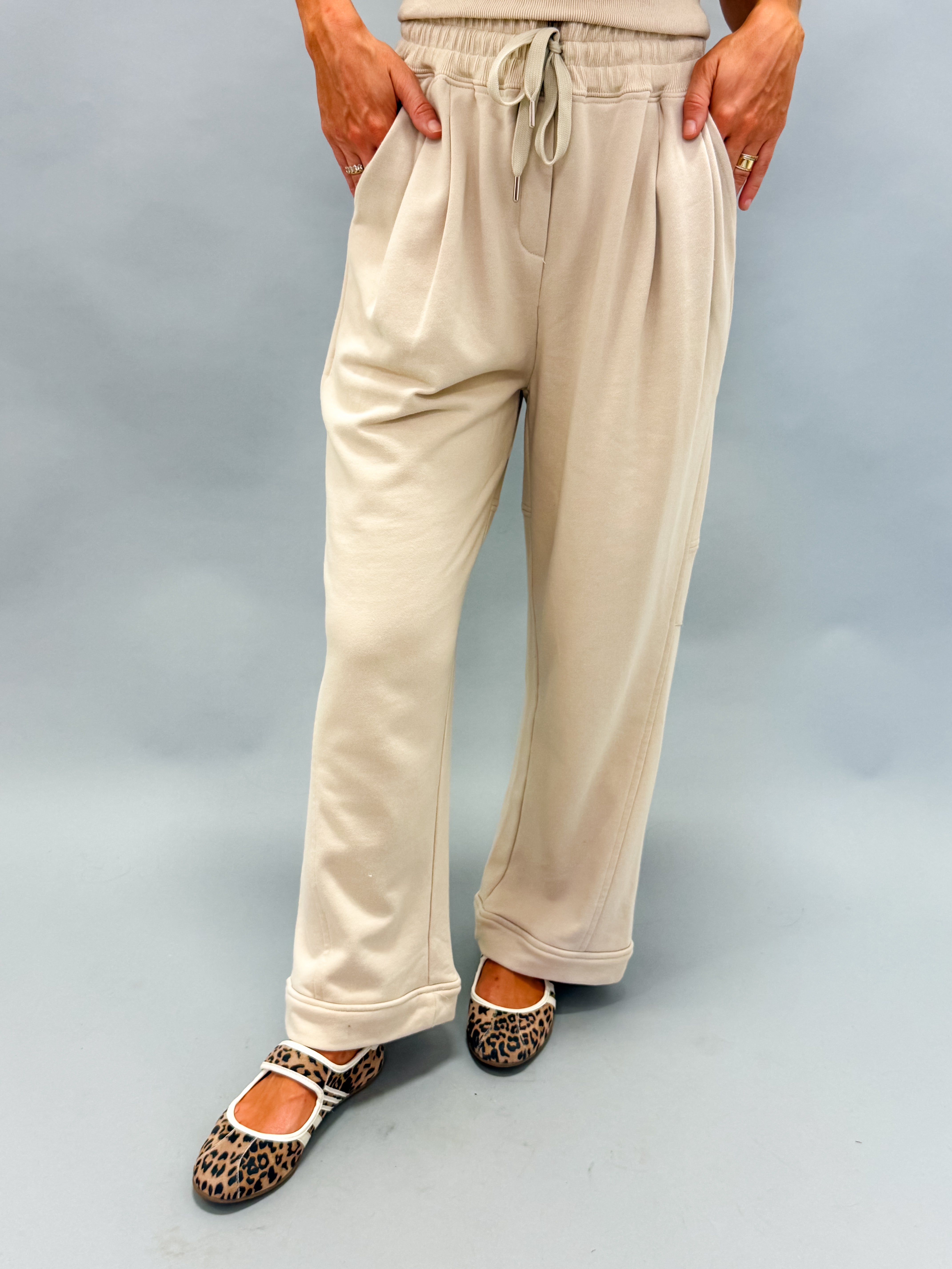Brooke Cotton Terry Cropped Jogger Pants