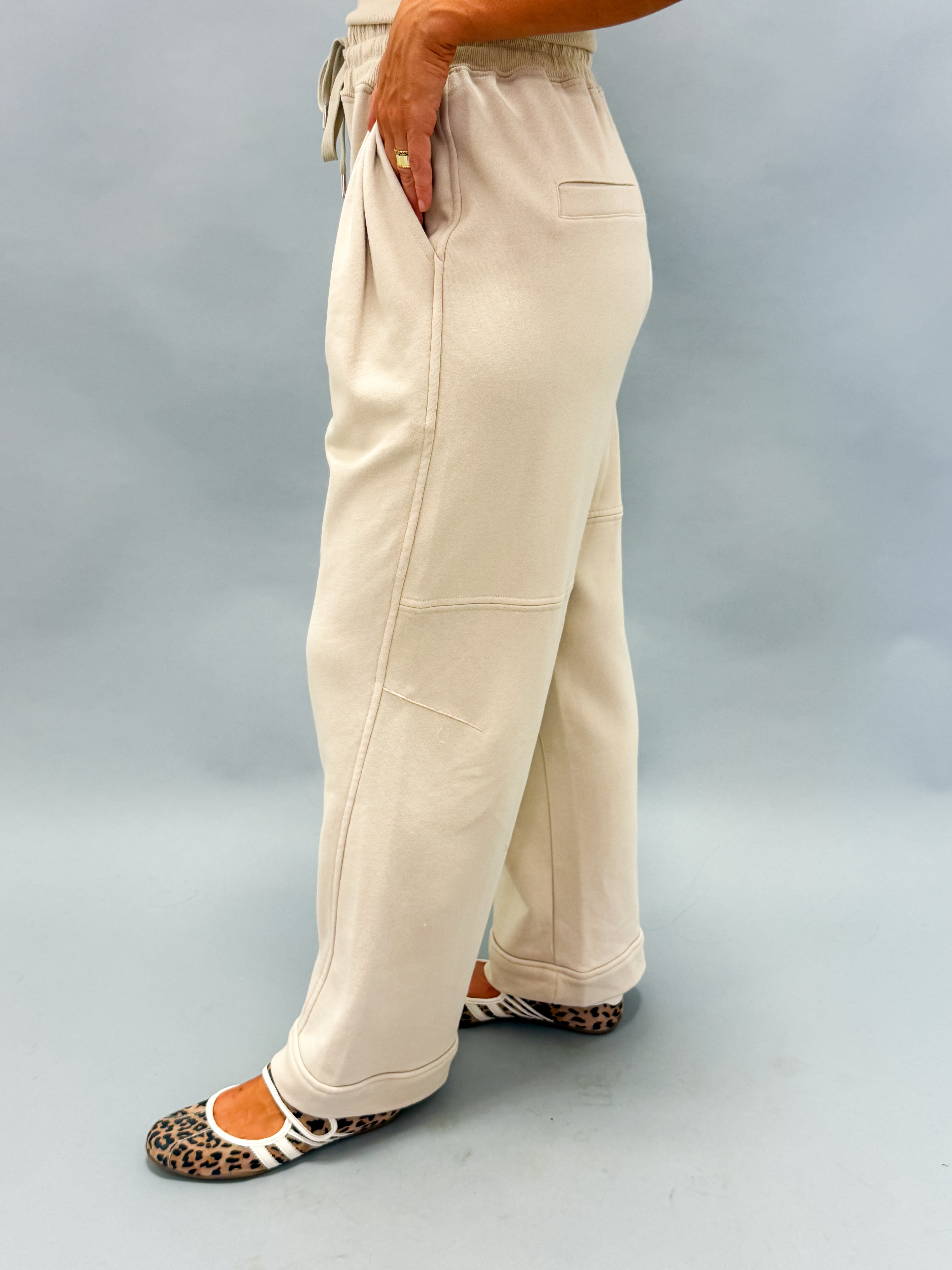 Brooke Cotton Terry Cropped Jogger Pants