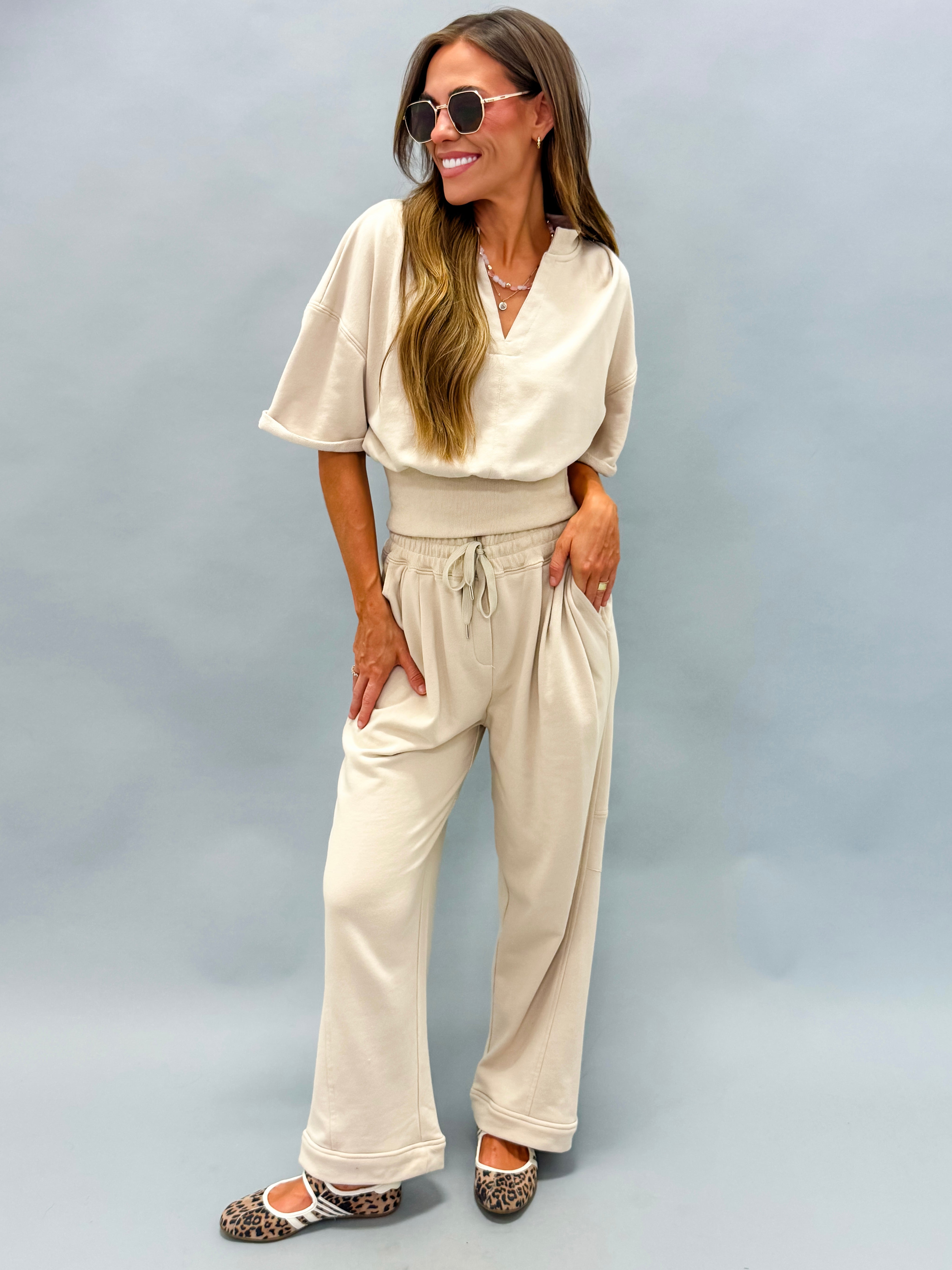 Brooke Cotton Terry Cropped Top