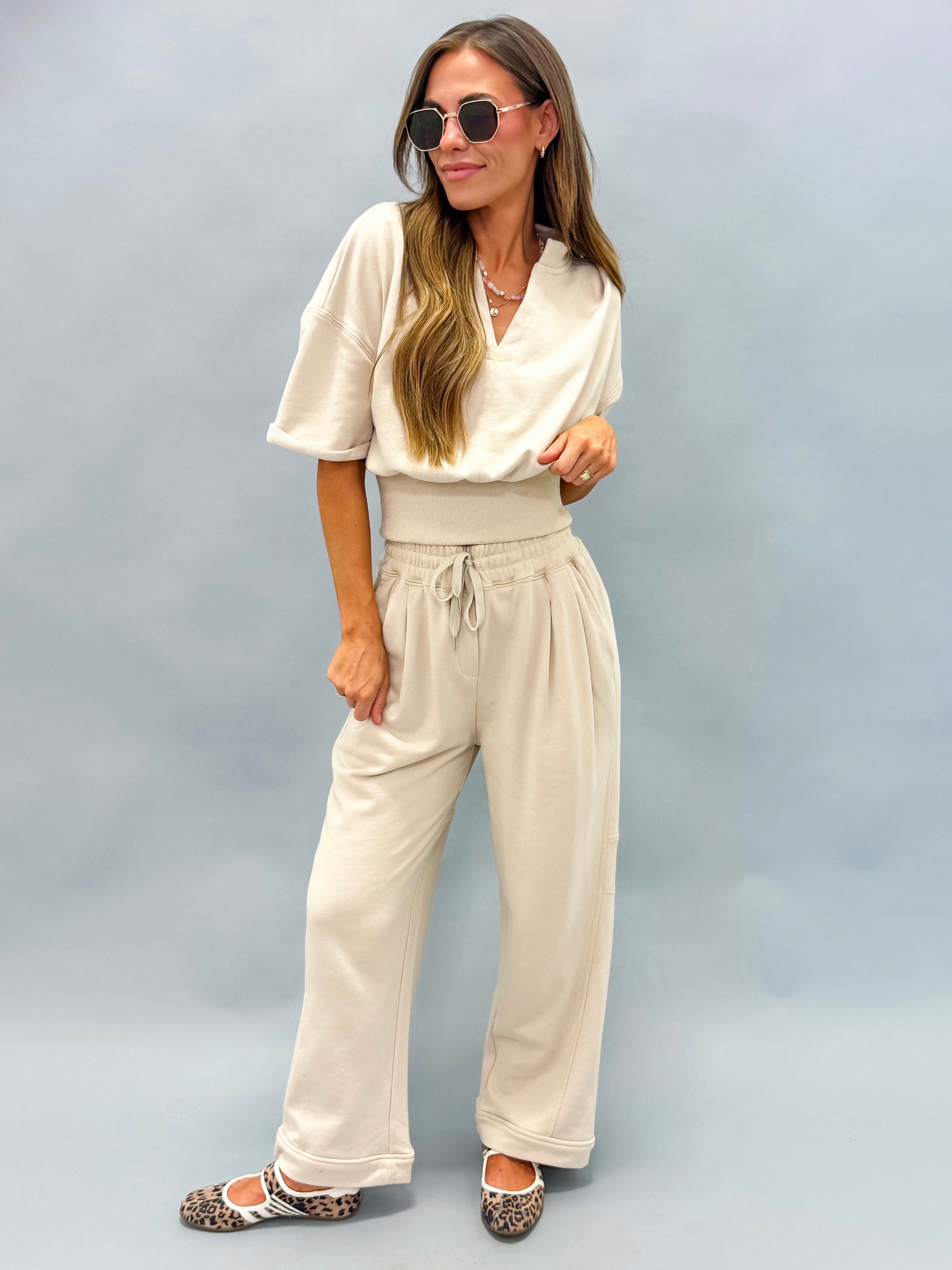 Brooke Cotton Terry Cropped Top