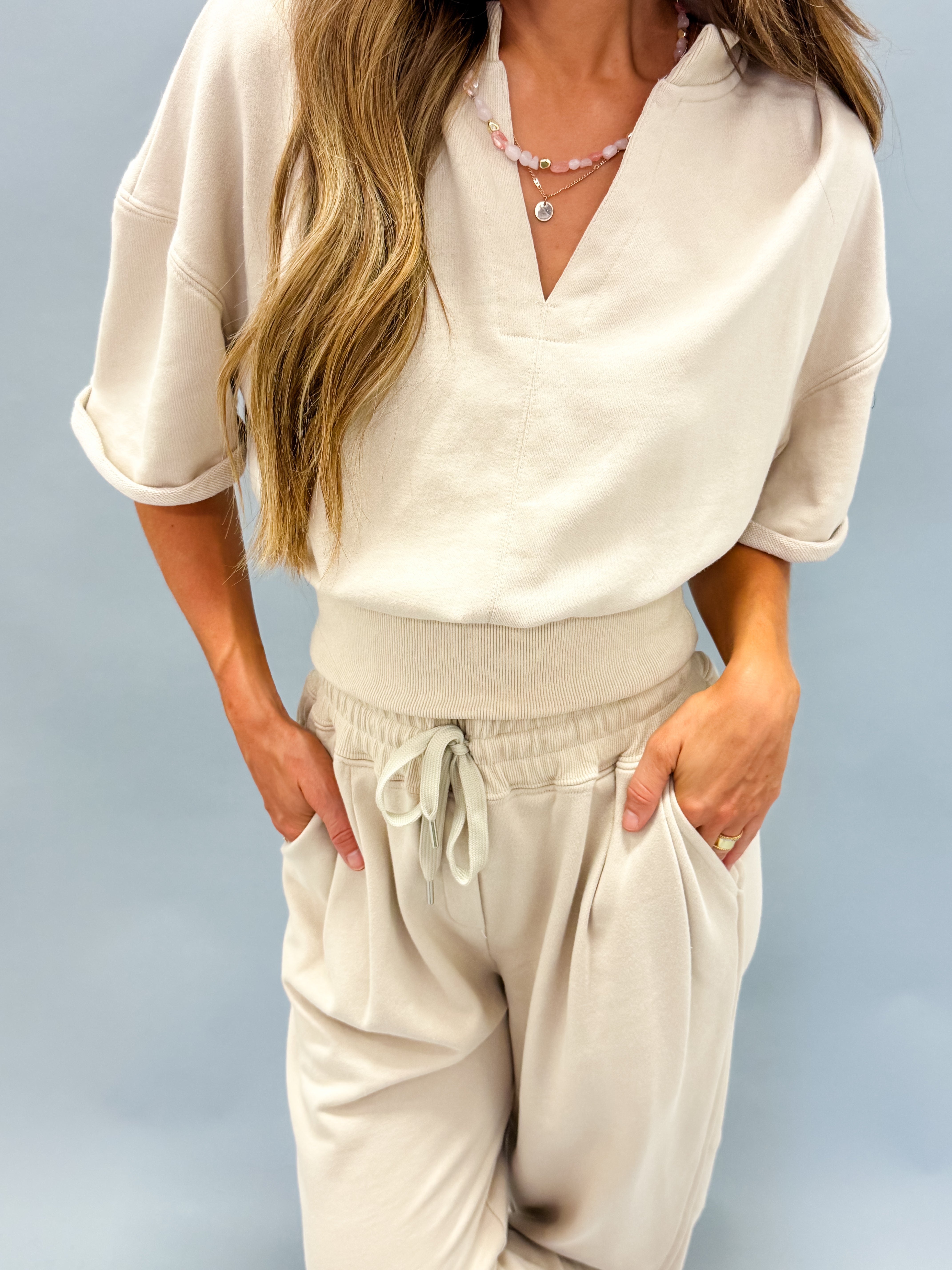 Brooke Cotton Terry Cropped Top