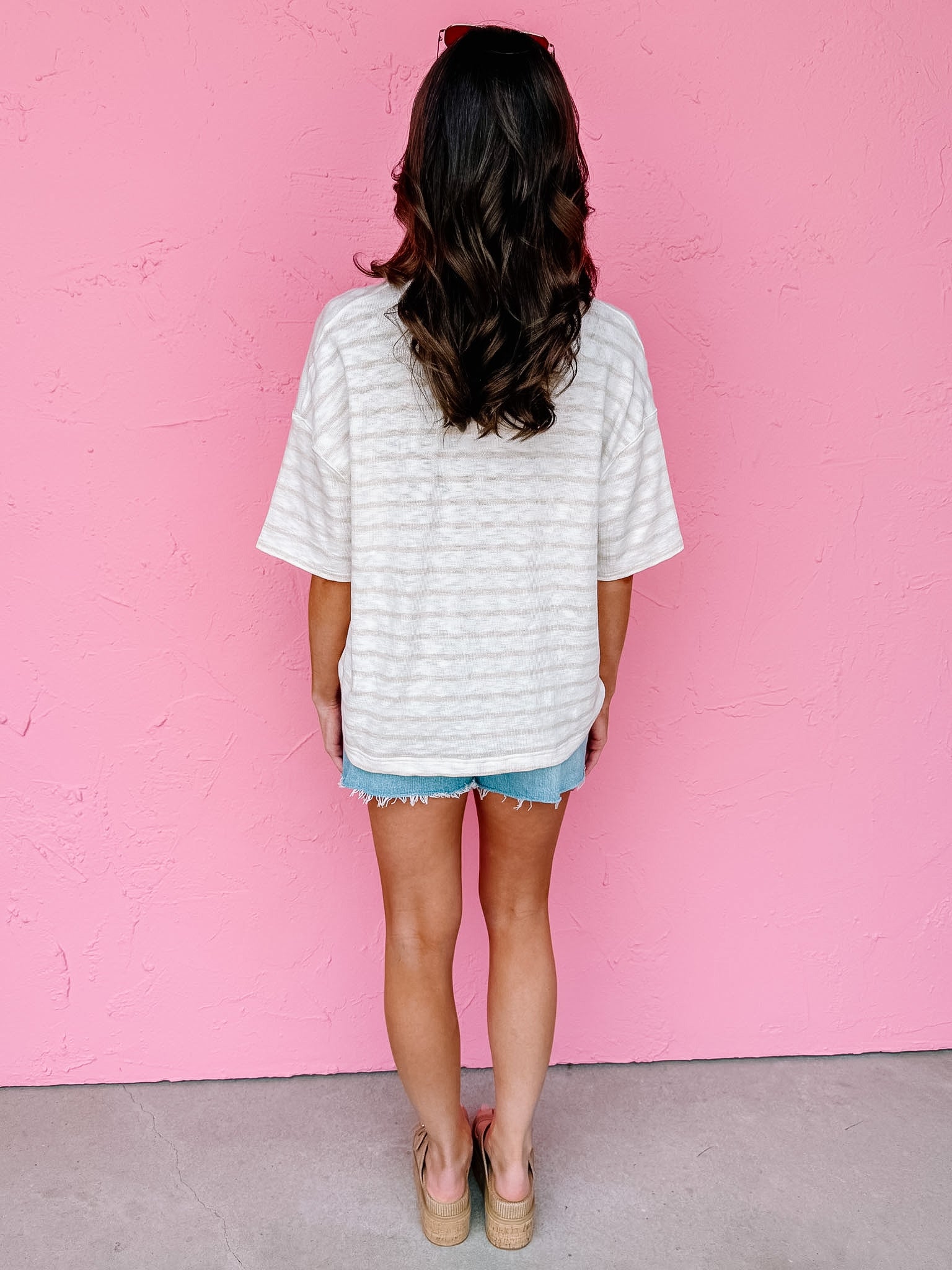 Brooke Oversized Striped Top