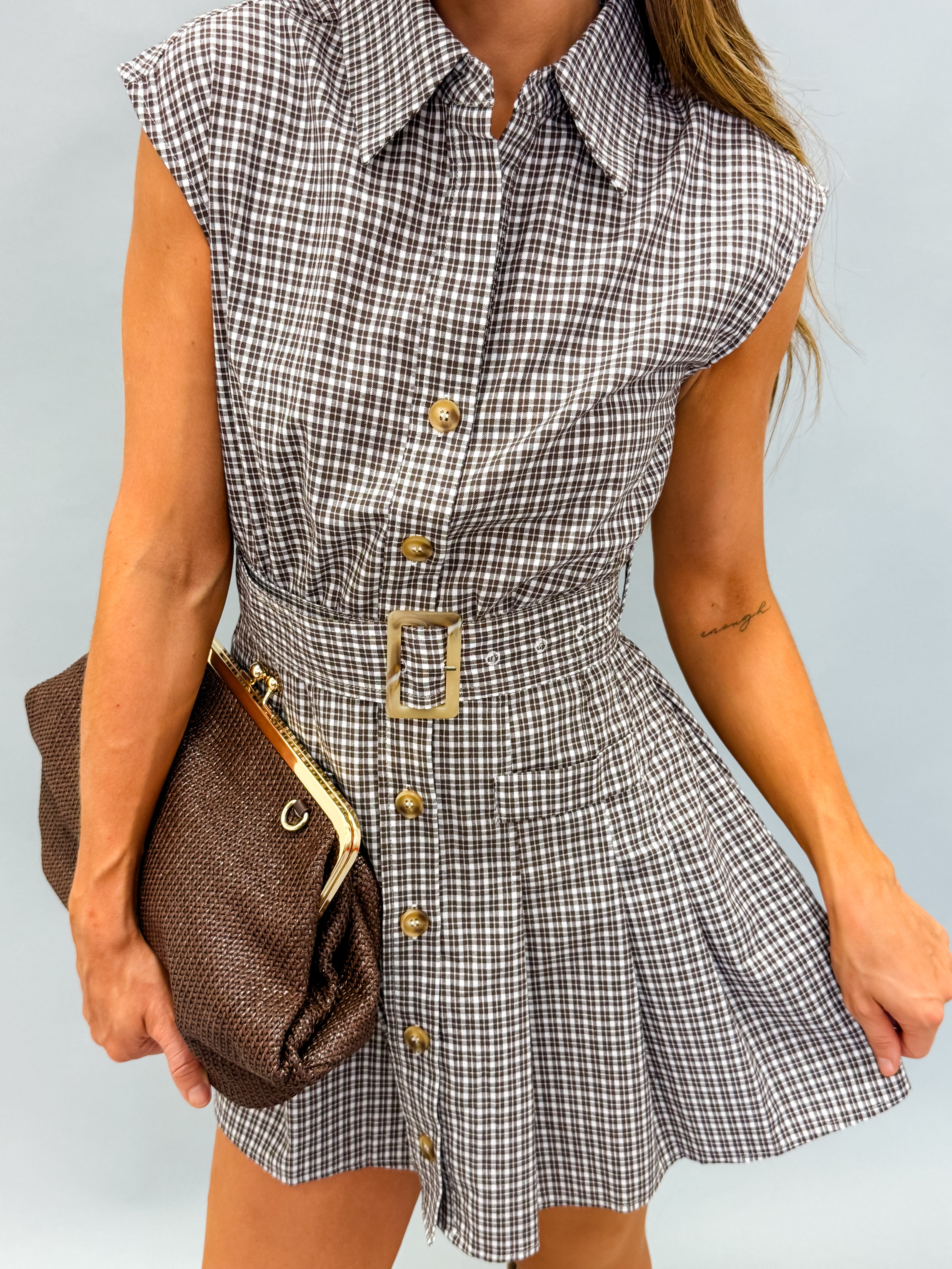 Brownie Plaid Mini Dress