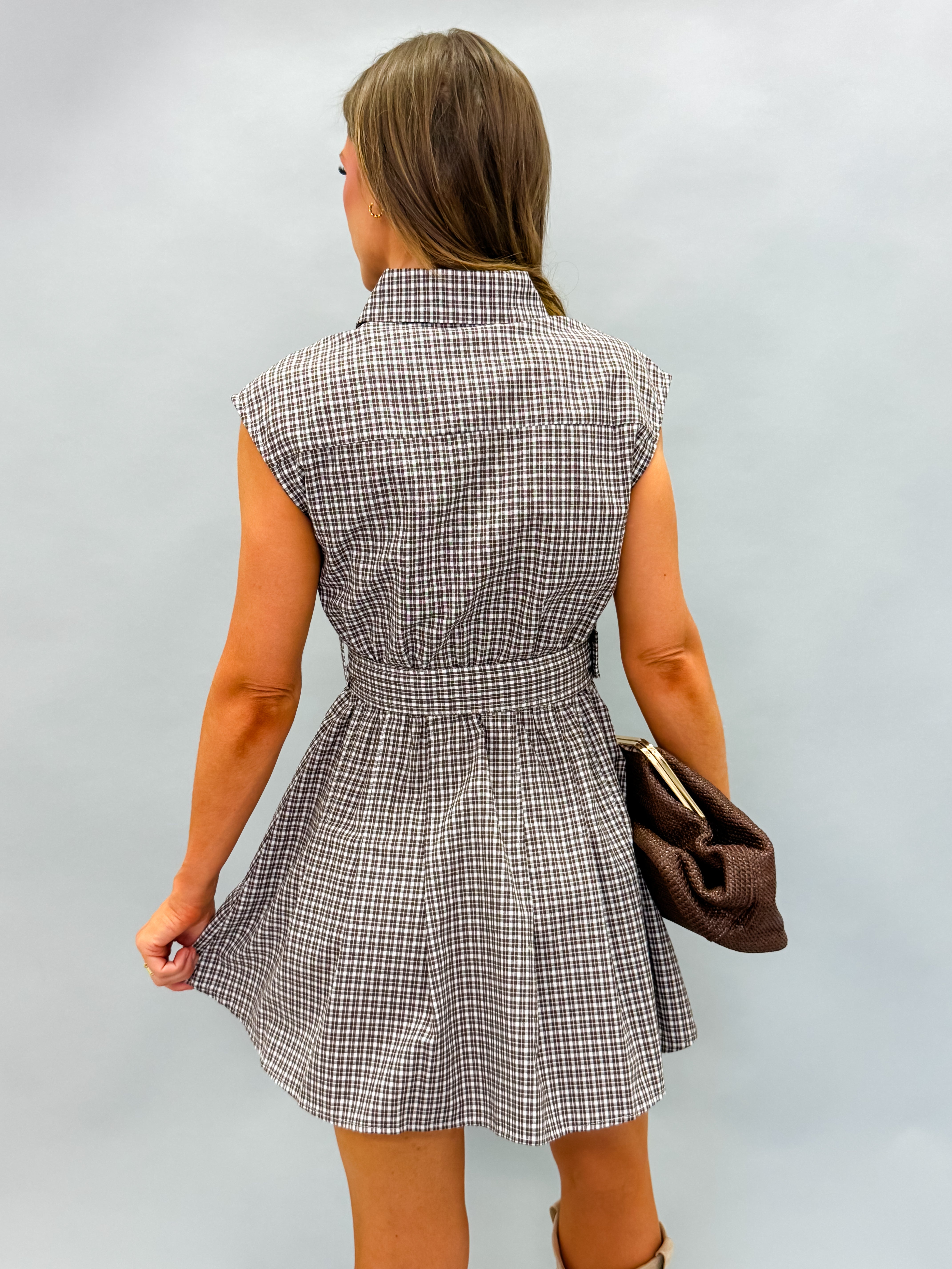 Brownie Plaid Mini Dress