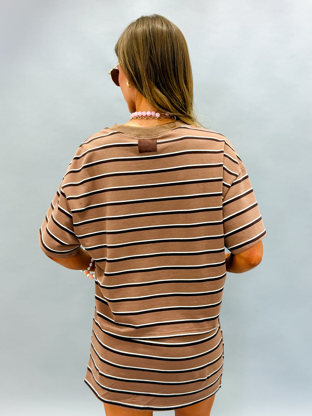 Brynn Striped Boxy Lounge Top