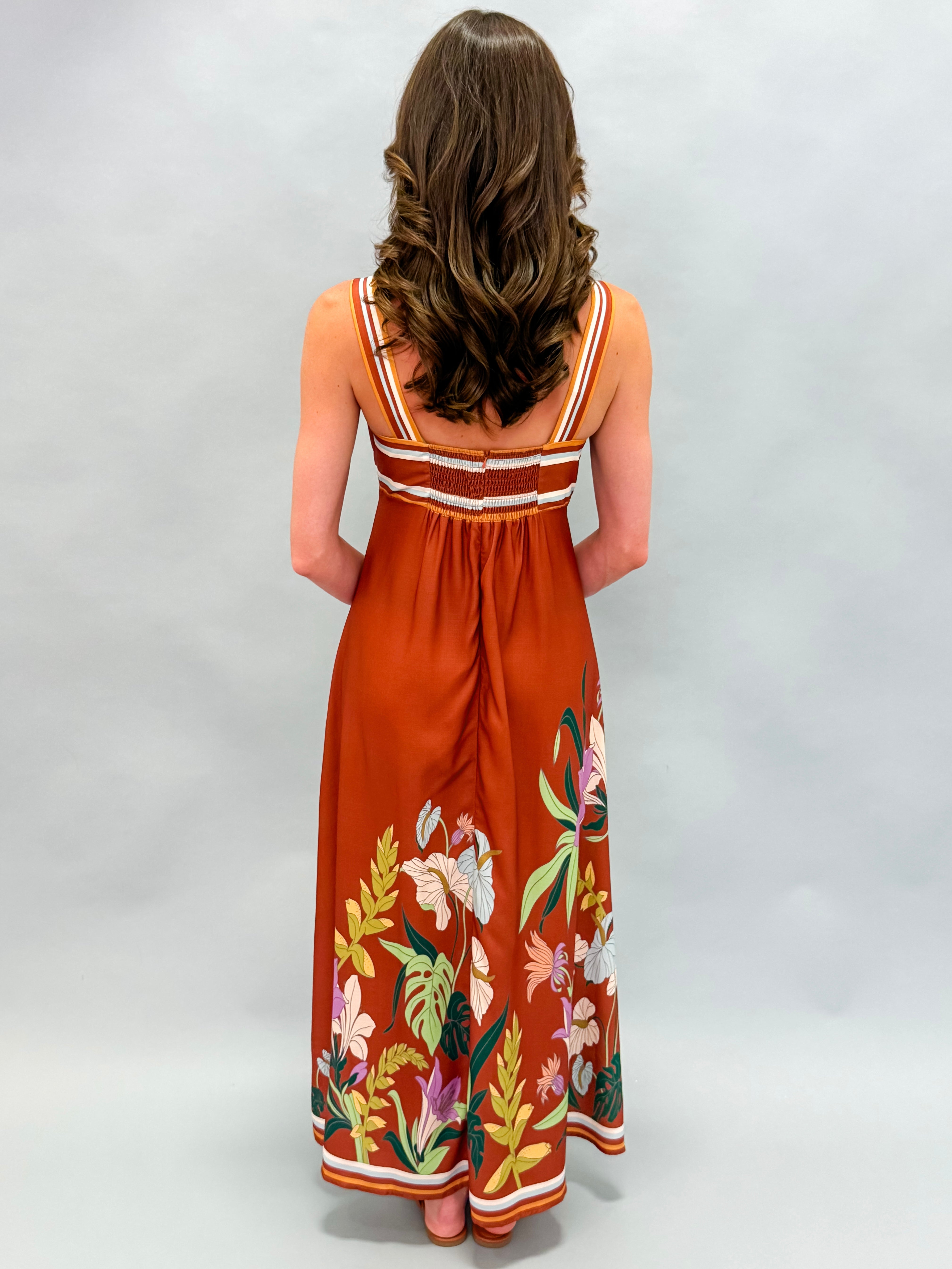 Calista Floral Linen Dress