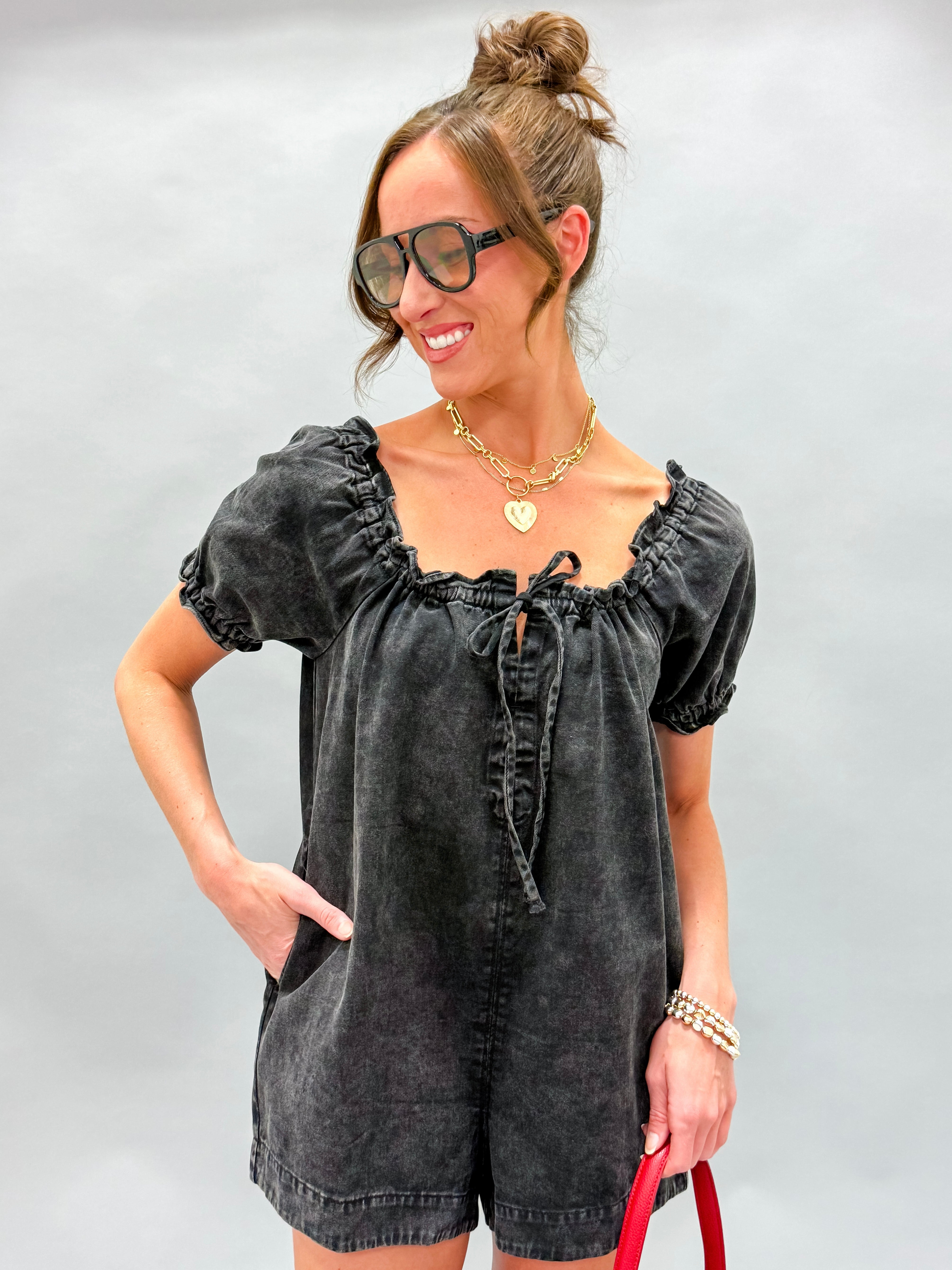 Calliope Puff Sleeve Romper