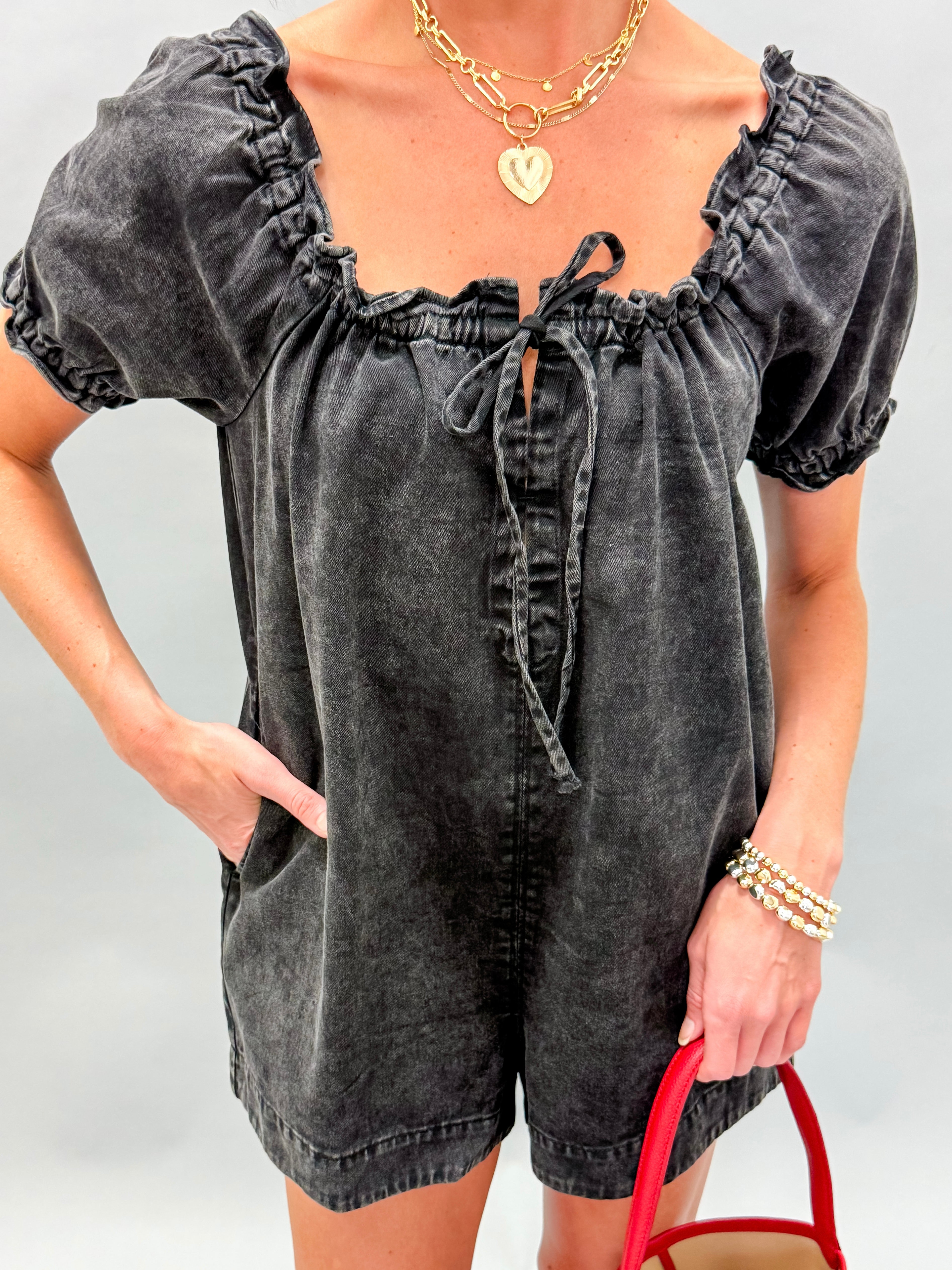 Calliope Puff Sleeve Romper