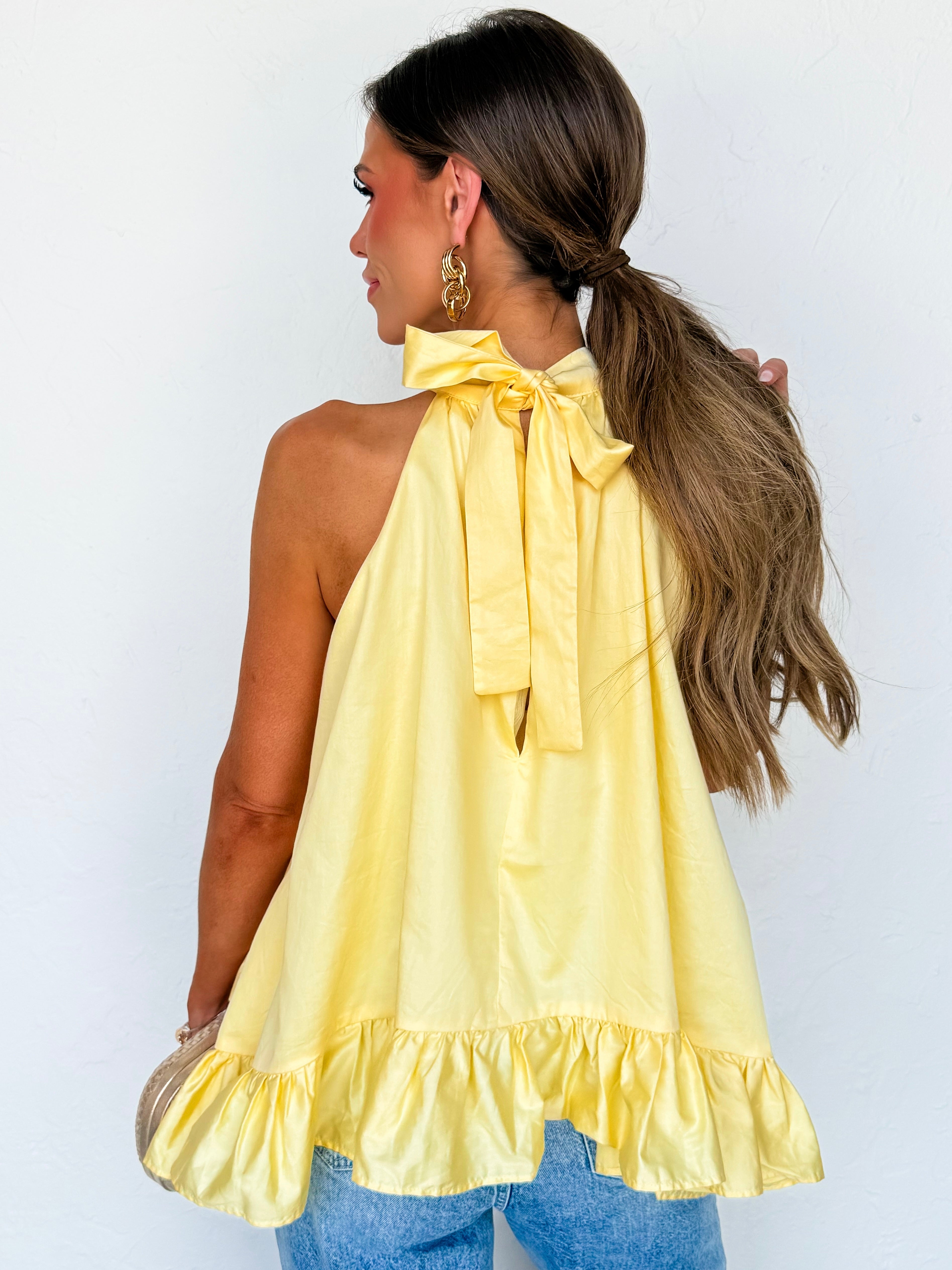 Cameron Halter Neck Flowy Top