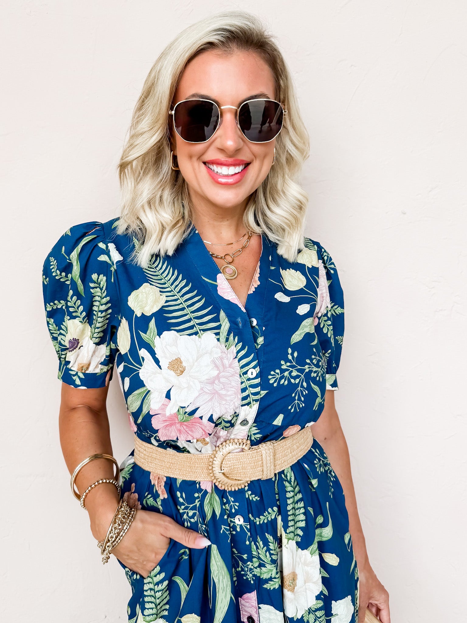 Captivating Gardens Floral Tiered Midi Dress