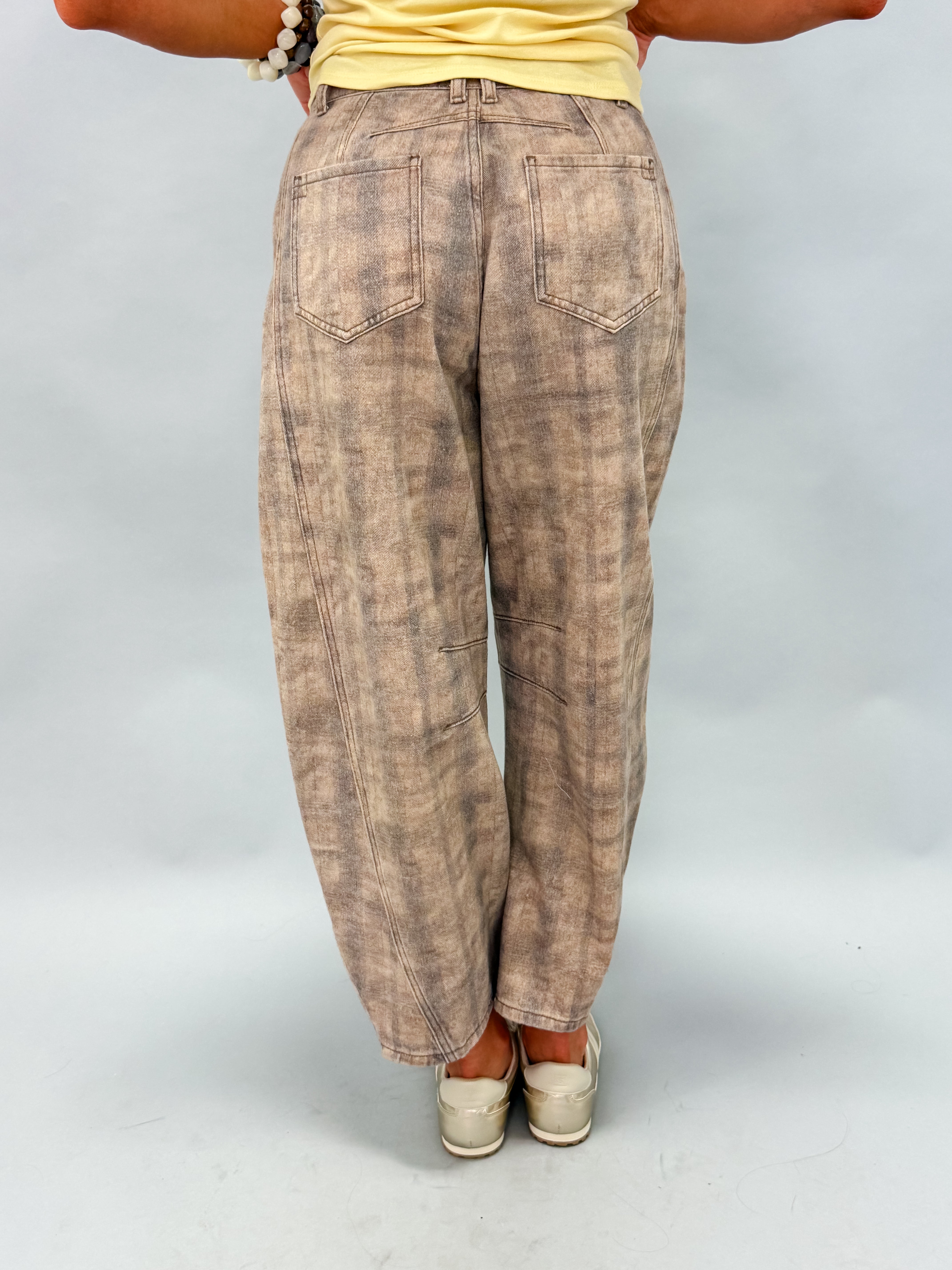 Carmella Plaid Barrel Pants