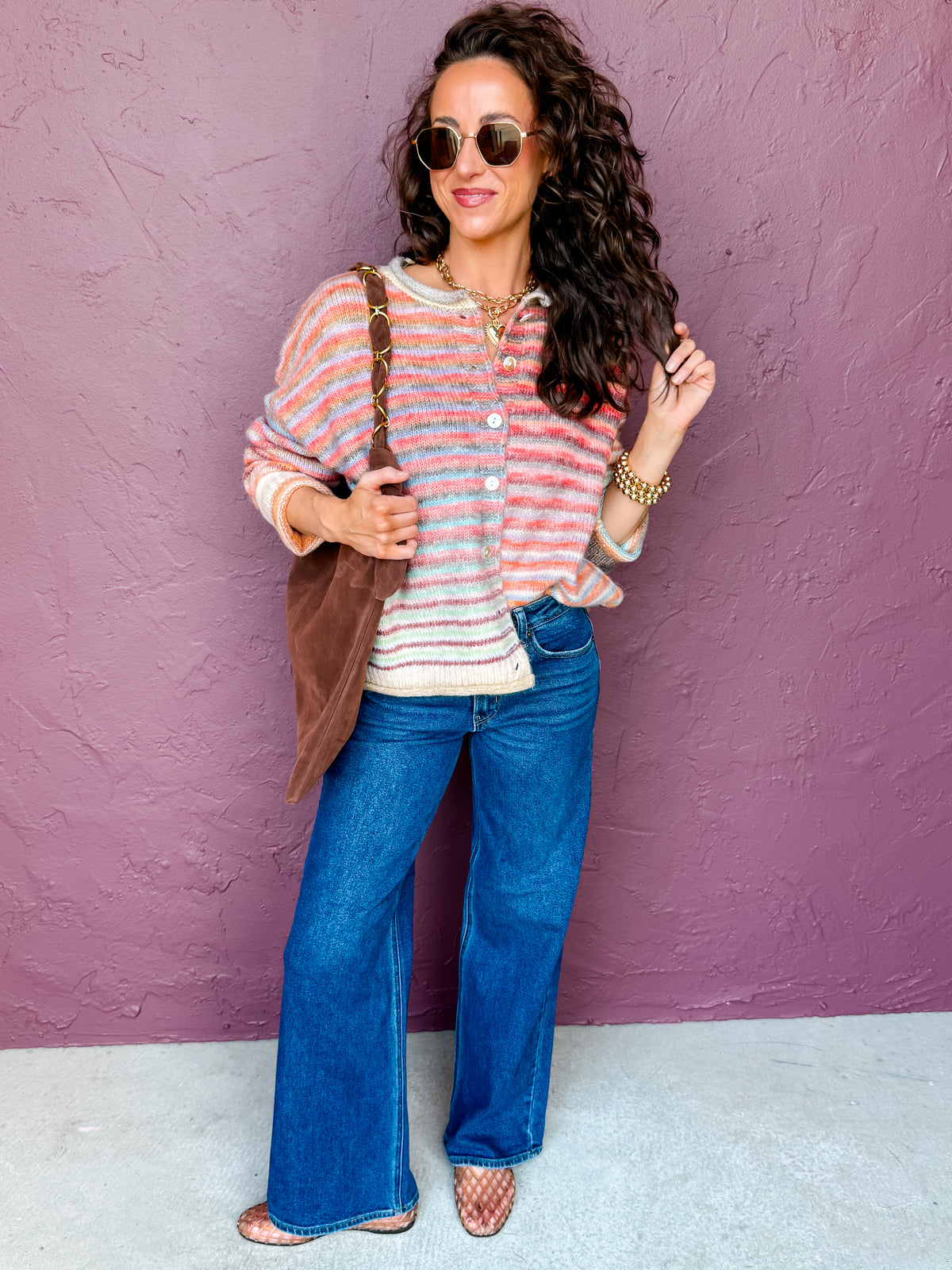Carrigan Multi Stripe Cardigan
