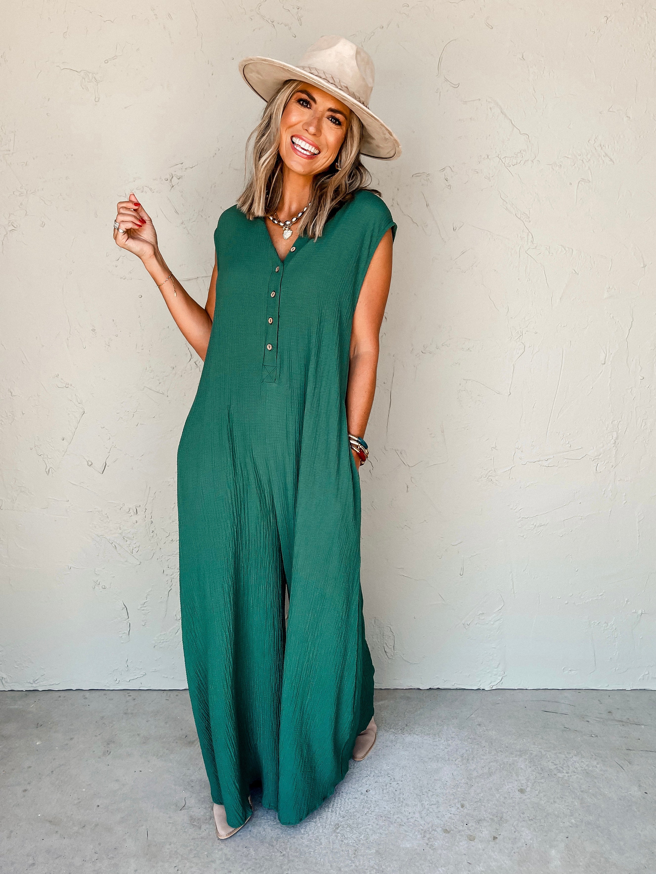 Casual Conversation Wide Leg Jumpsuit