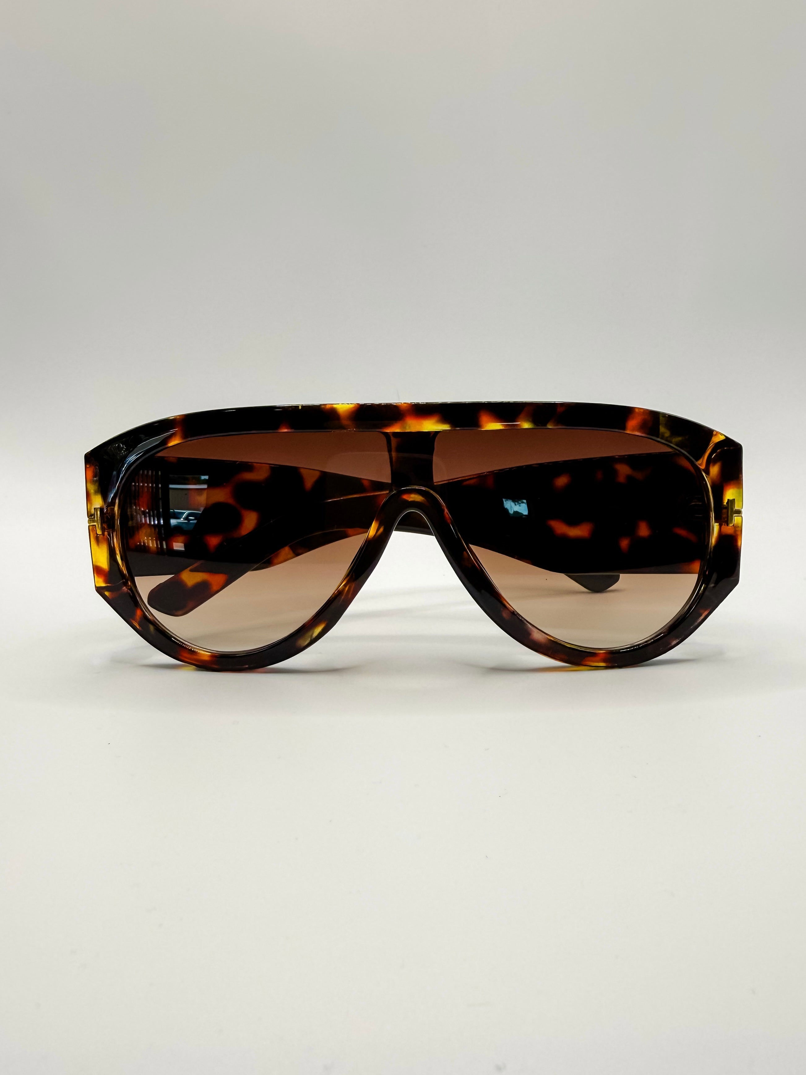 Catalina Thick Rim Aviator Sunglasses