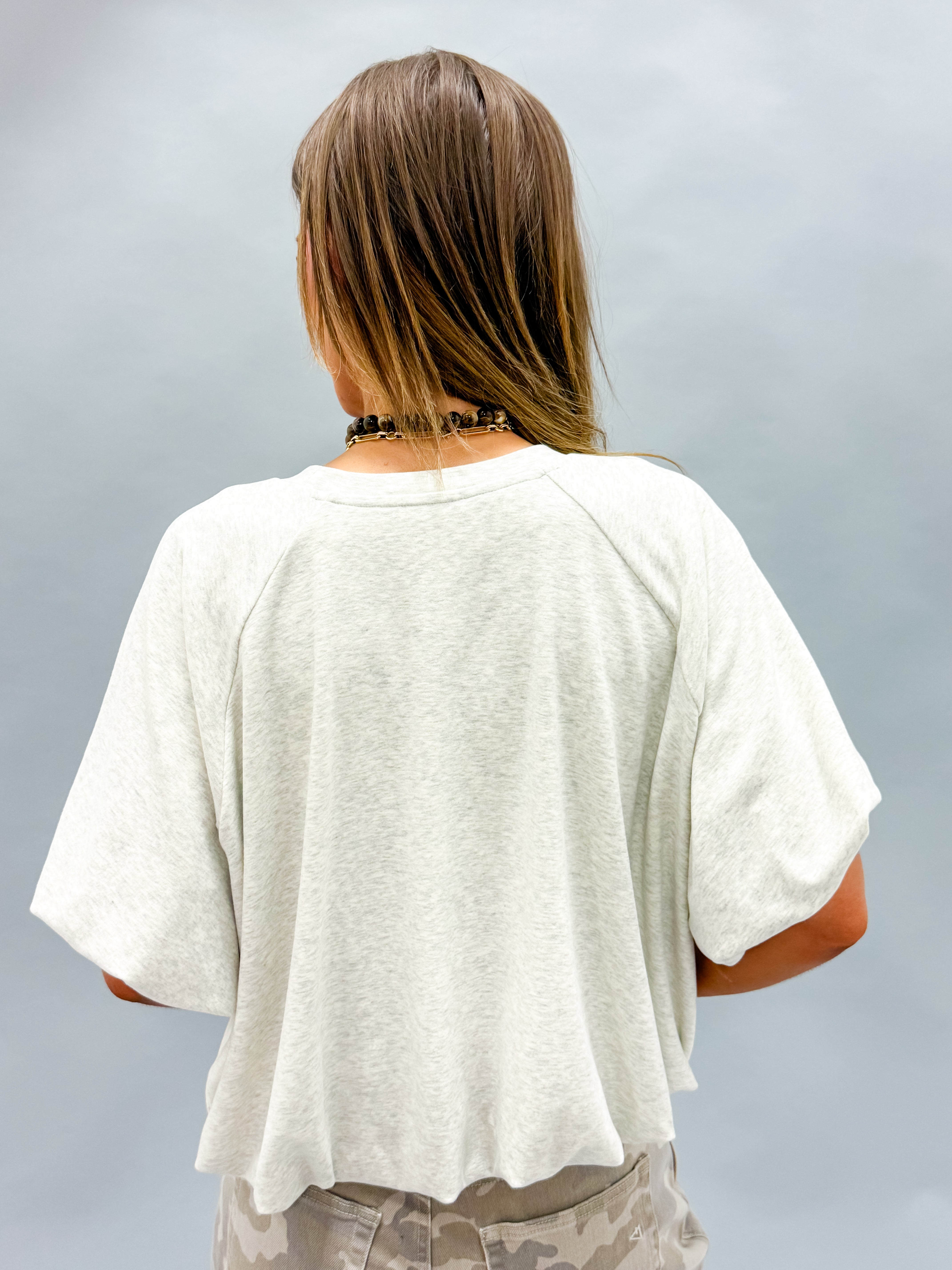 Celine Two Tone Jersey Knit Bubble Top