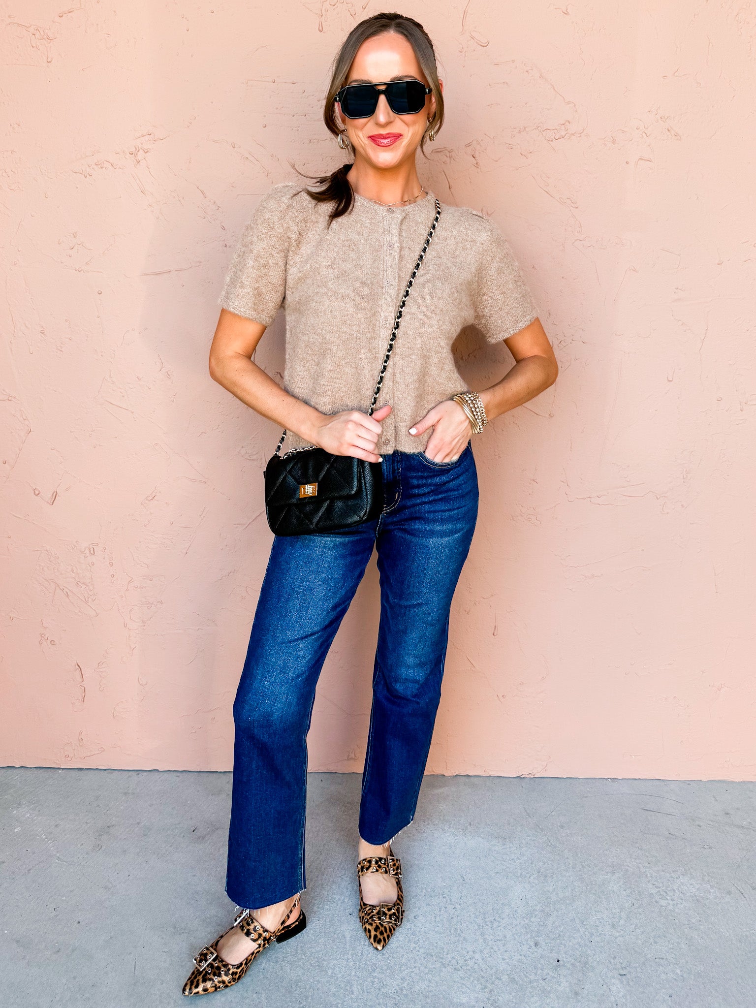 Chestnut Grove Puff Sleeve Cardigan