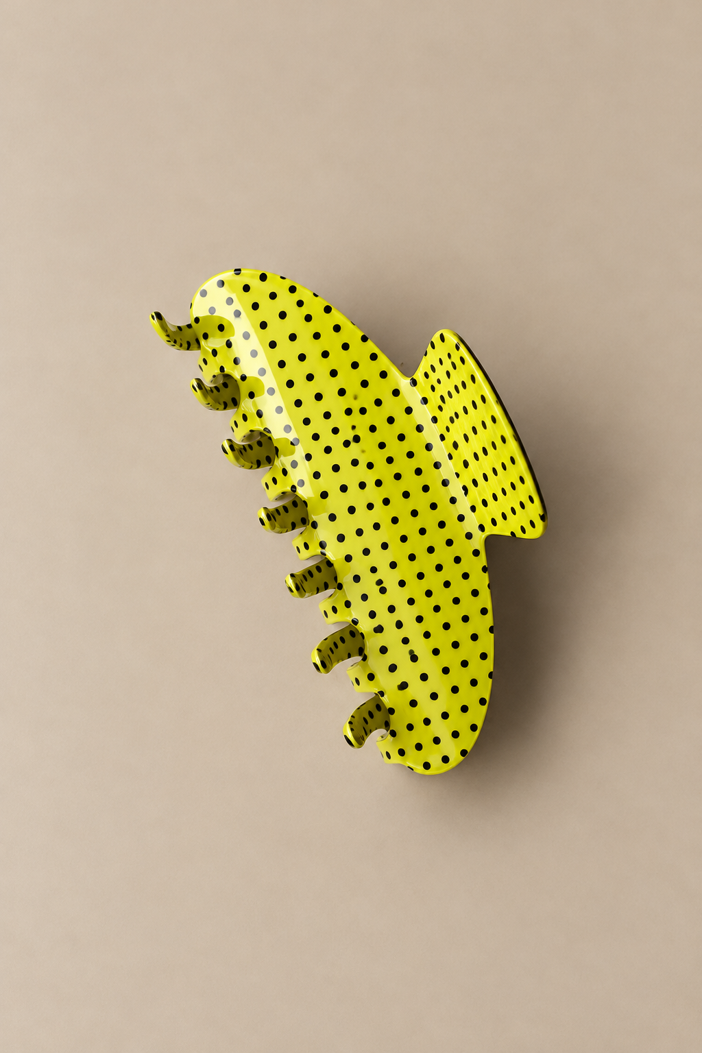 Chloe Polka Dot Hair Clip-Lime