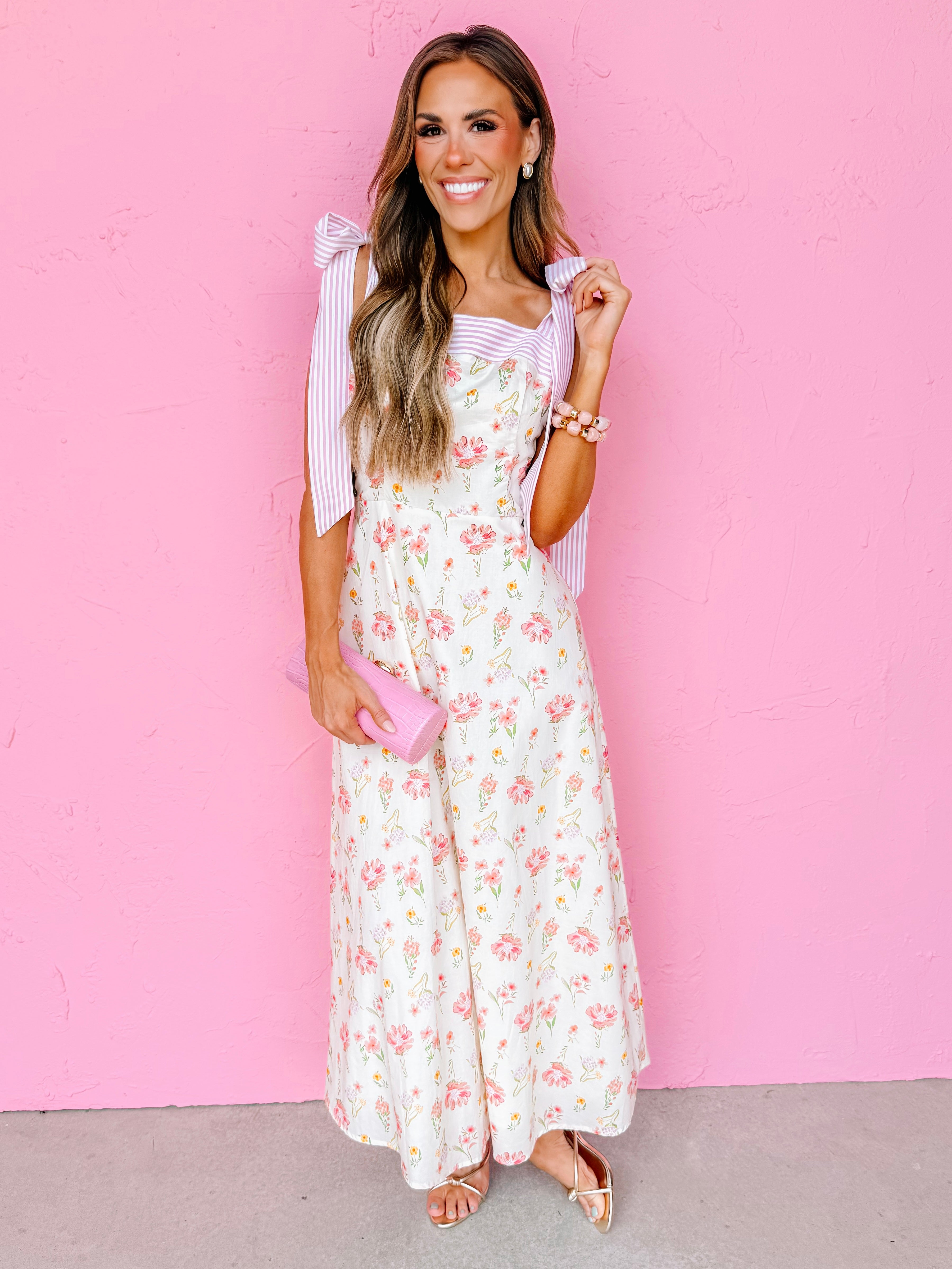 Christy Floral A Line Midi Dress