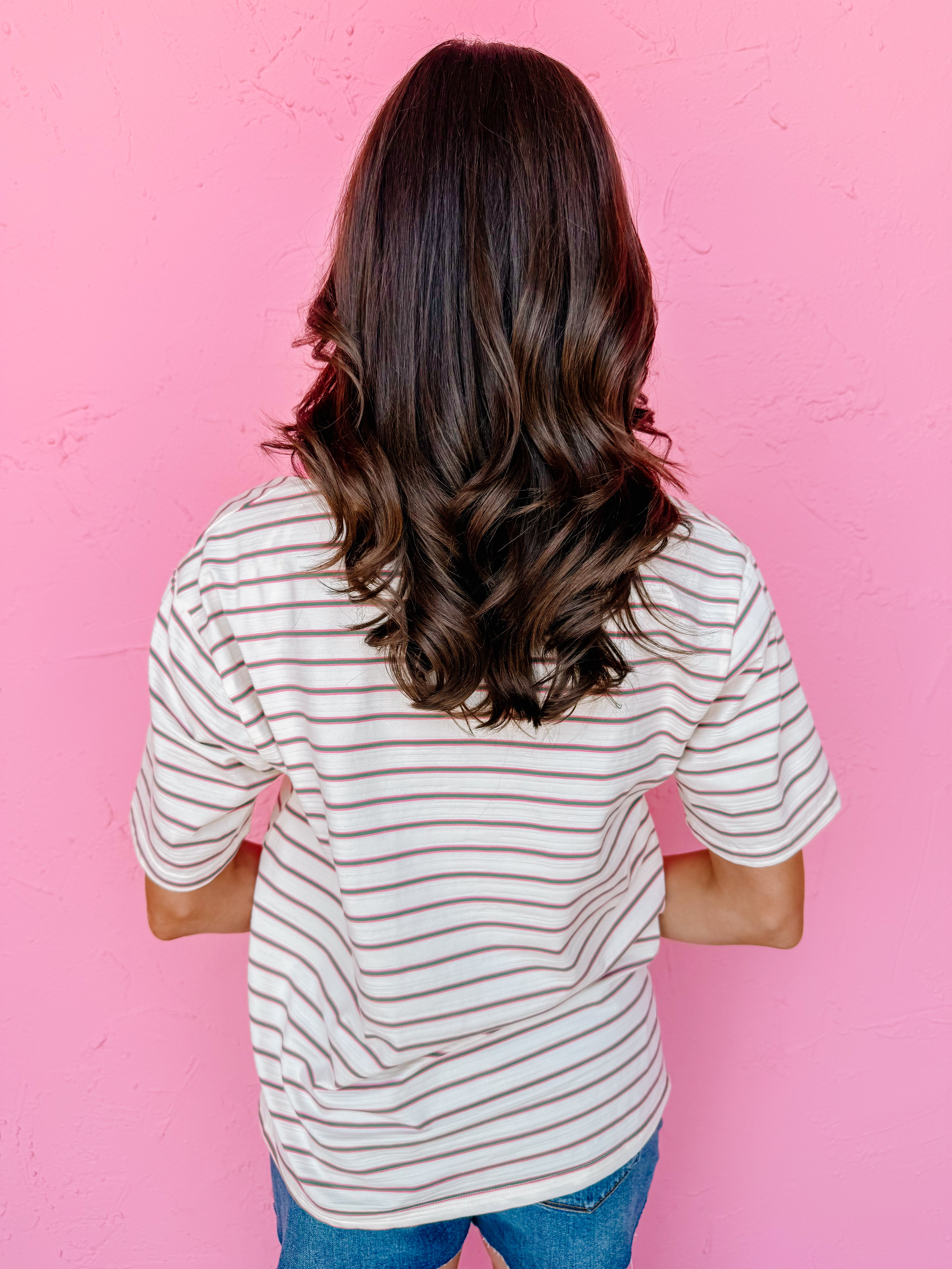 Claire Striped Collared Top
