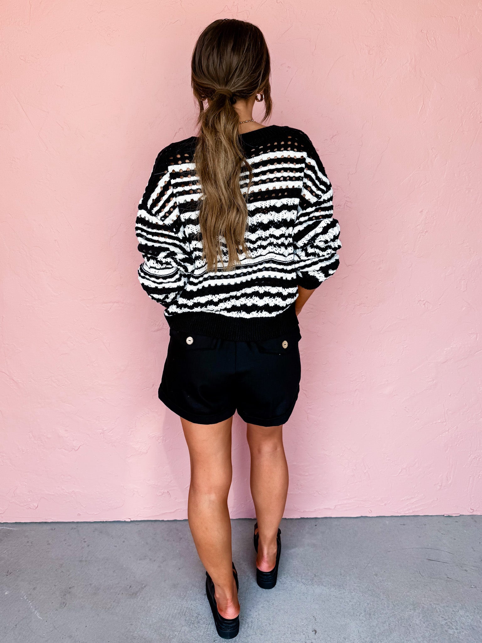 Classic Feel Textured Stitching Button Front Cardigan