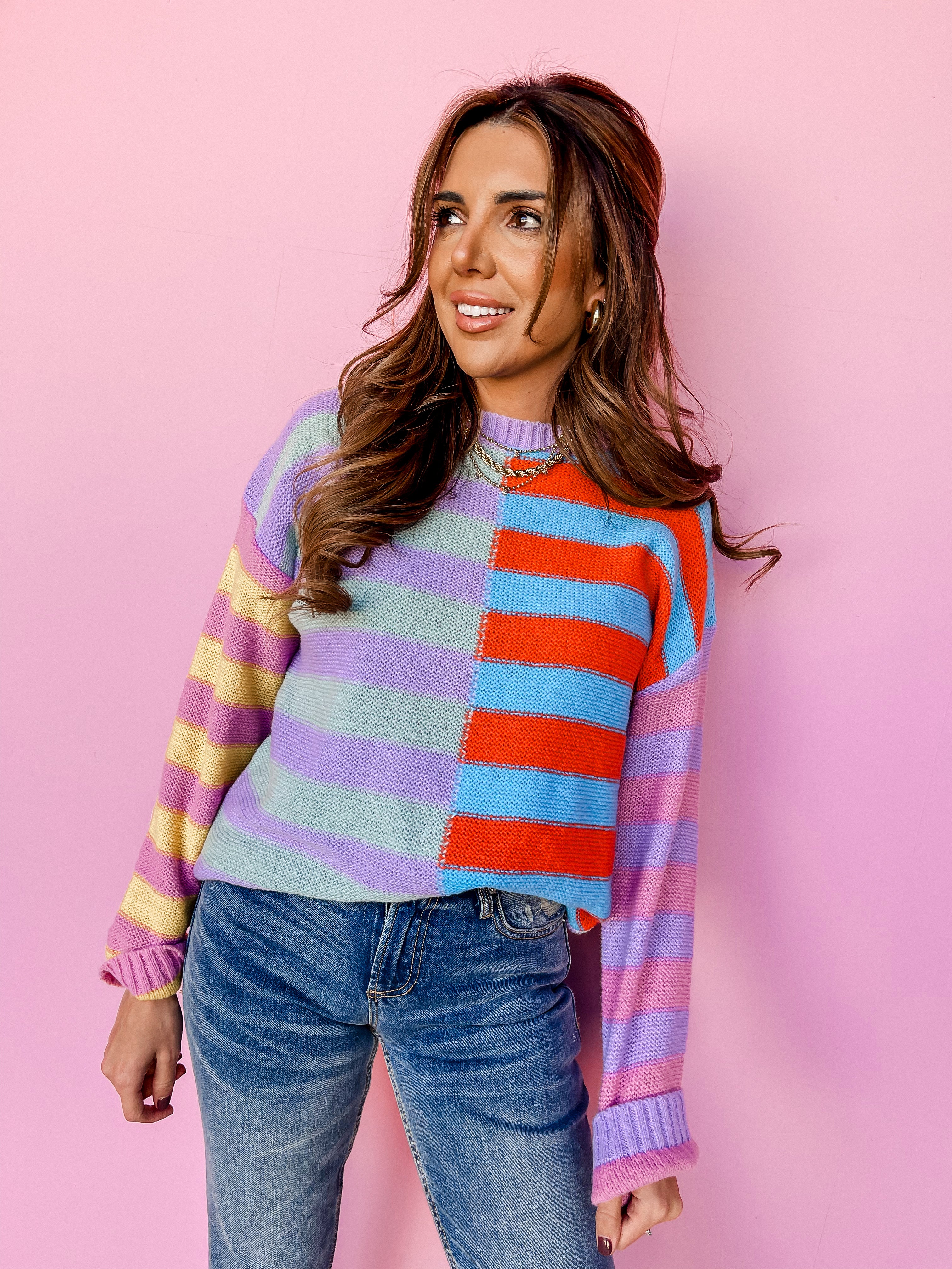 Colorwave Color Blocked Striped Sweater