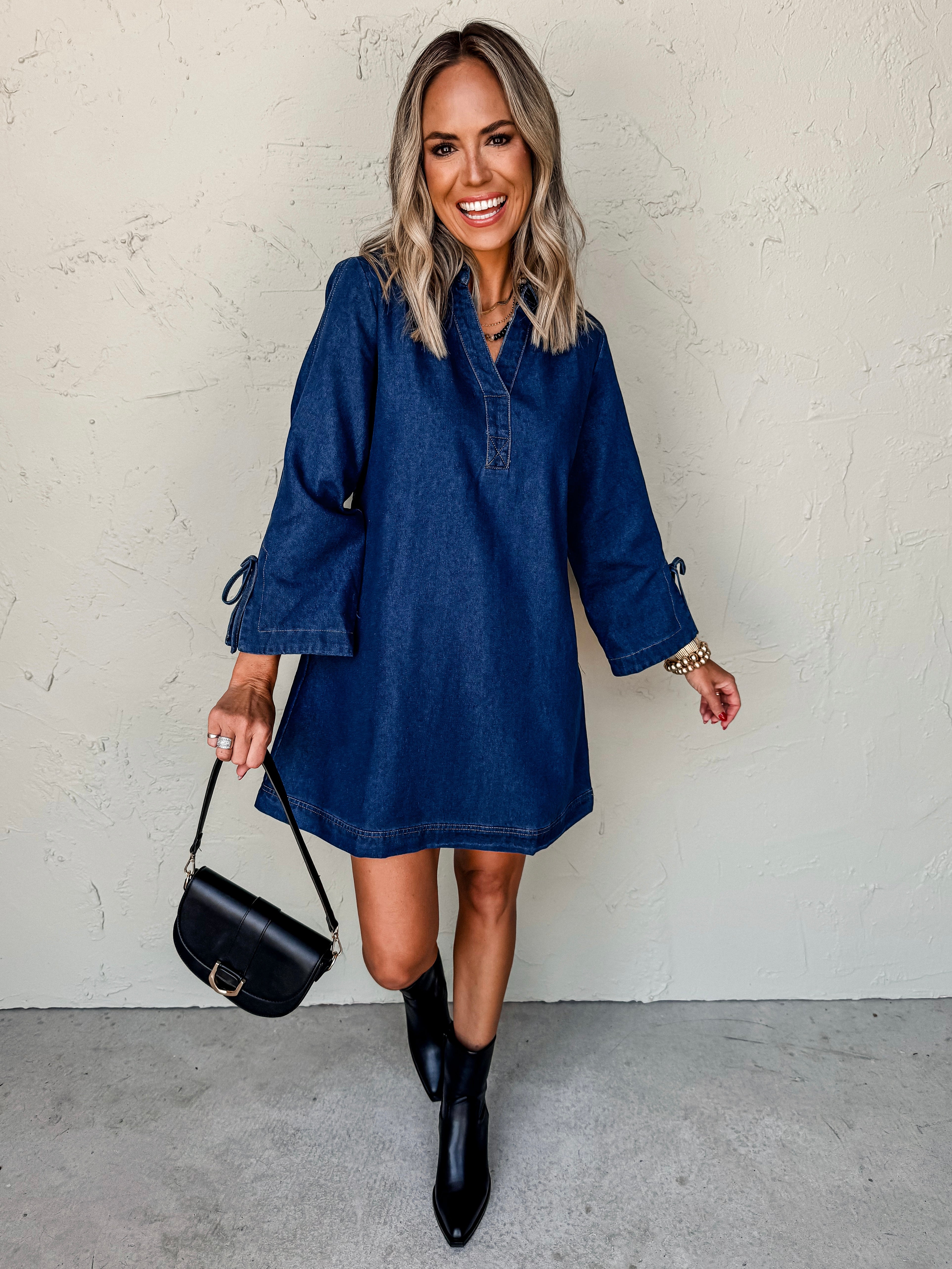 Country Lane Denim Mini Dress