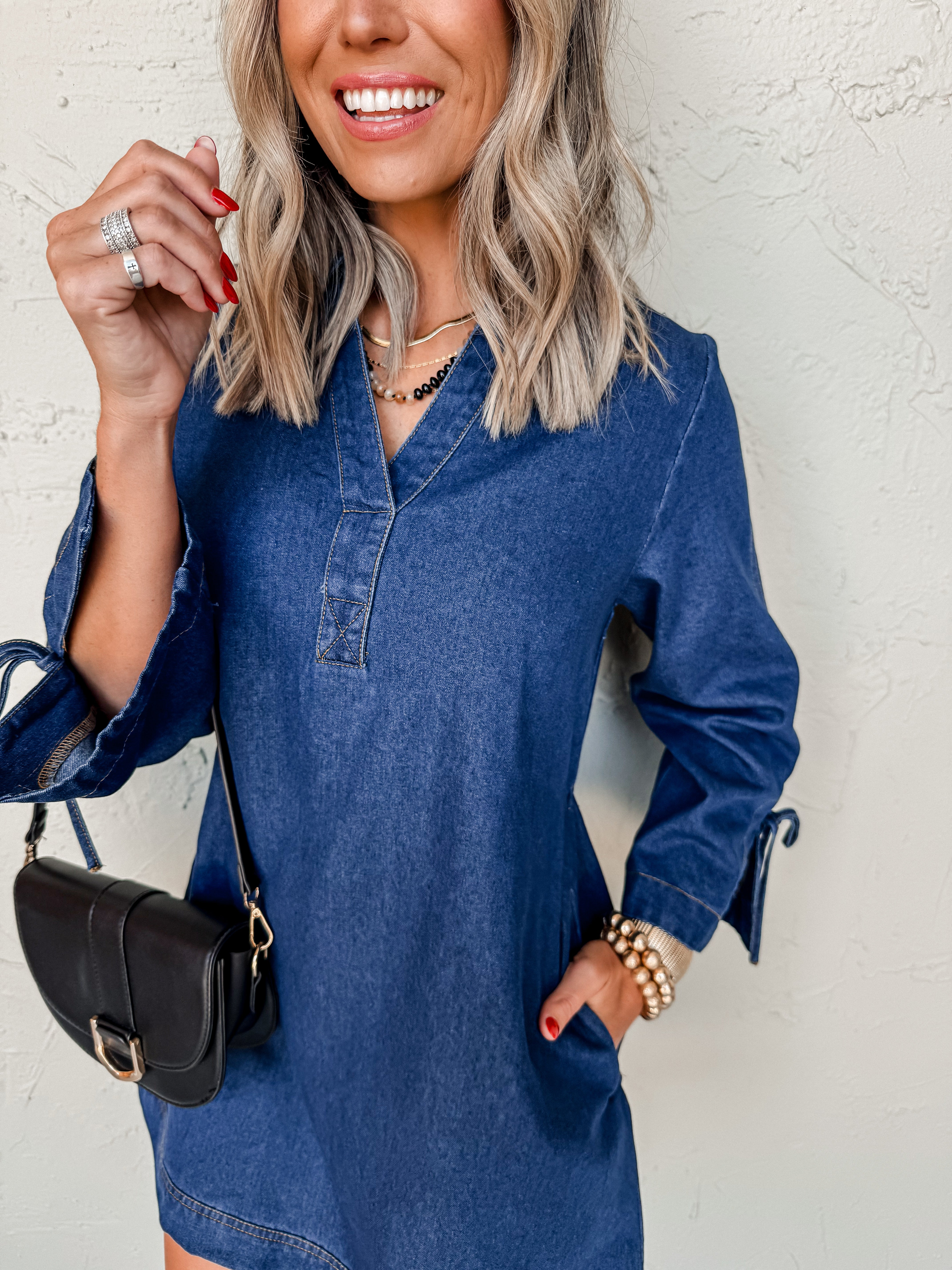 Country Lane Denim Mini Dress