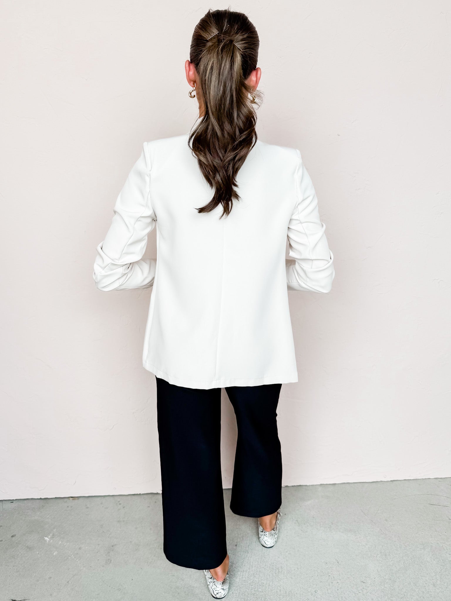 Crisp Air Double Breasted Jacket-Light Khaki