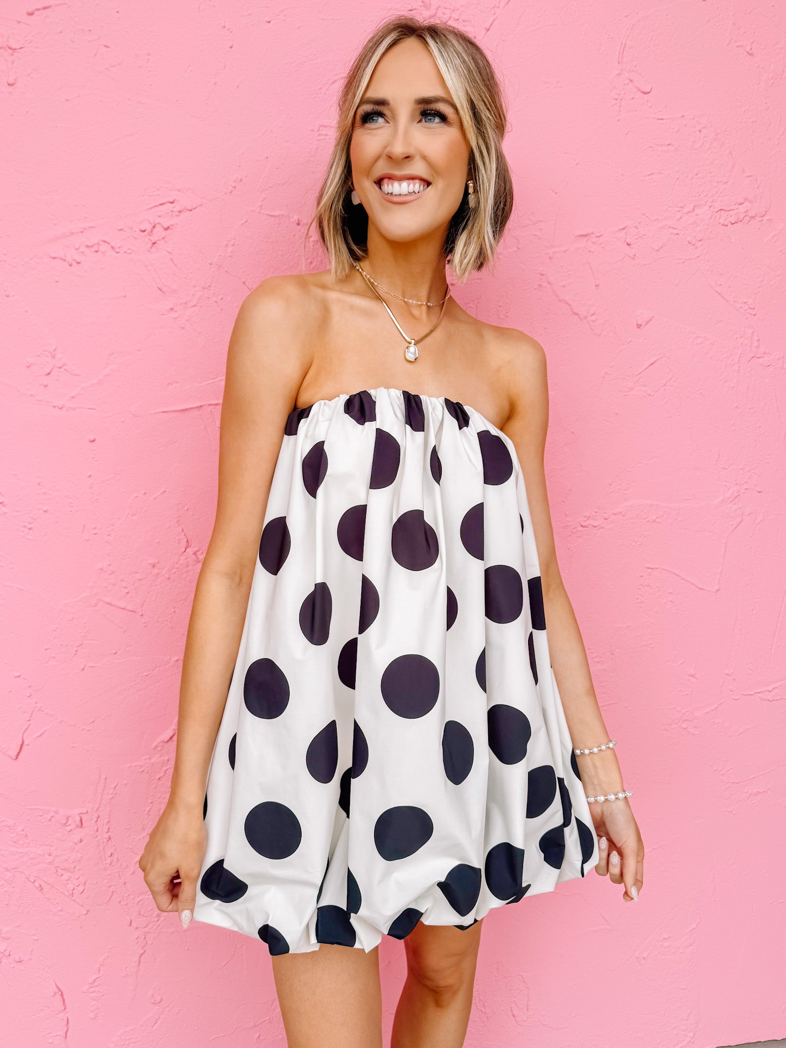 Crosby Polka Dot Taffeta Mini Dress