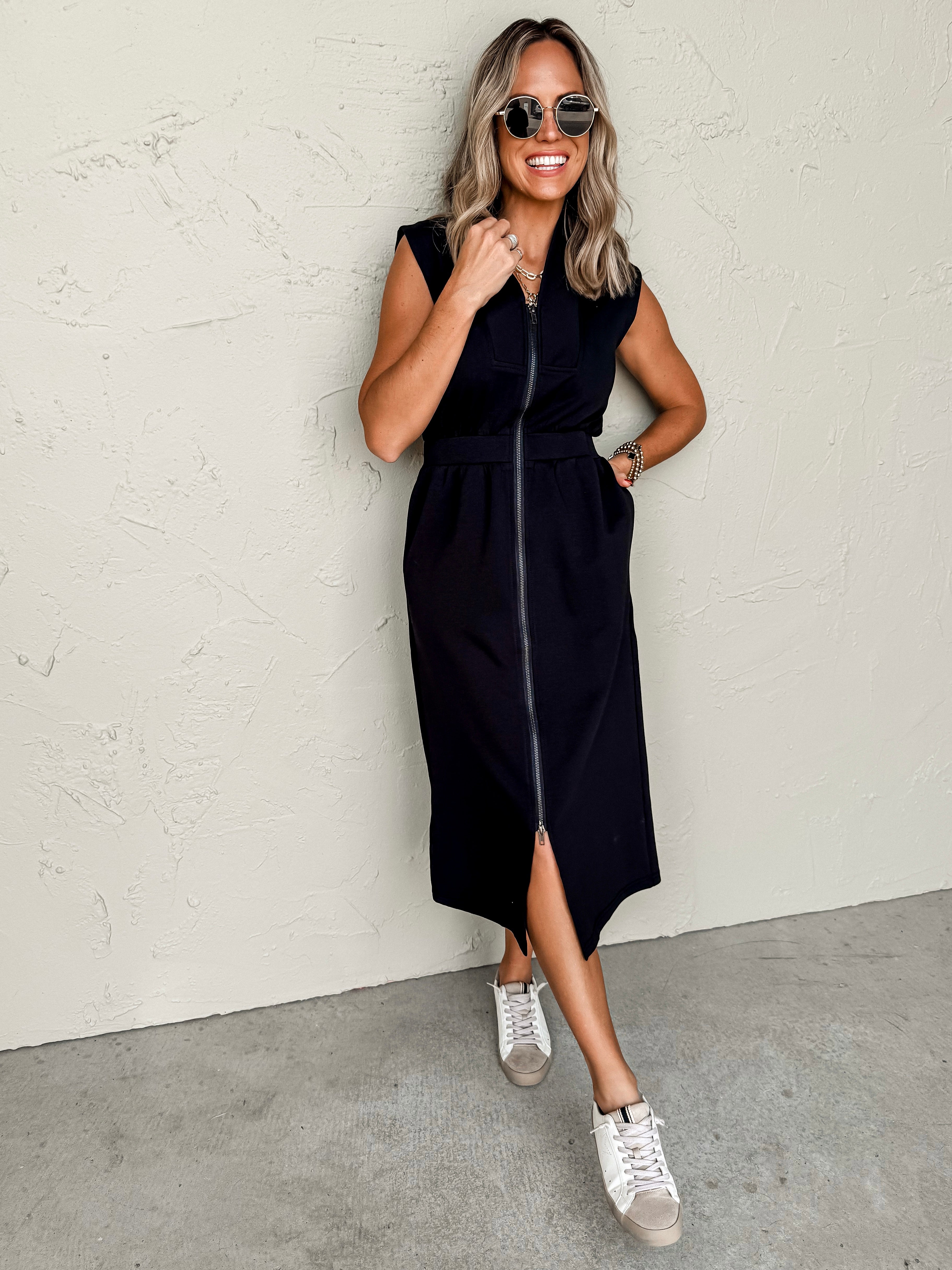 Cross Your Mind Sleeveless Midi Dress