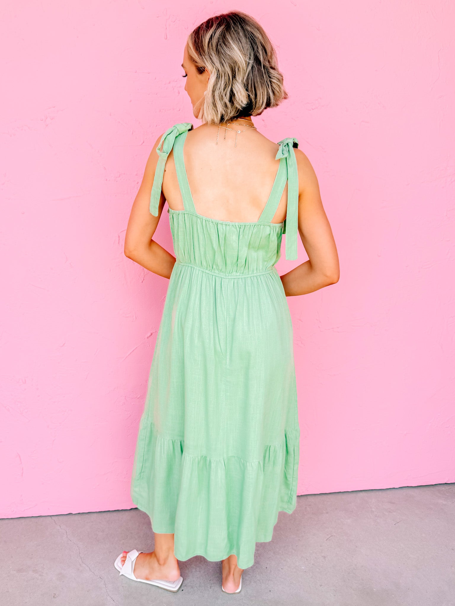 Cypress Embroidery Midi Sundress