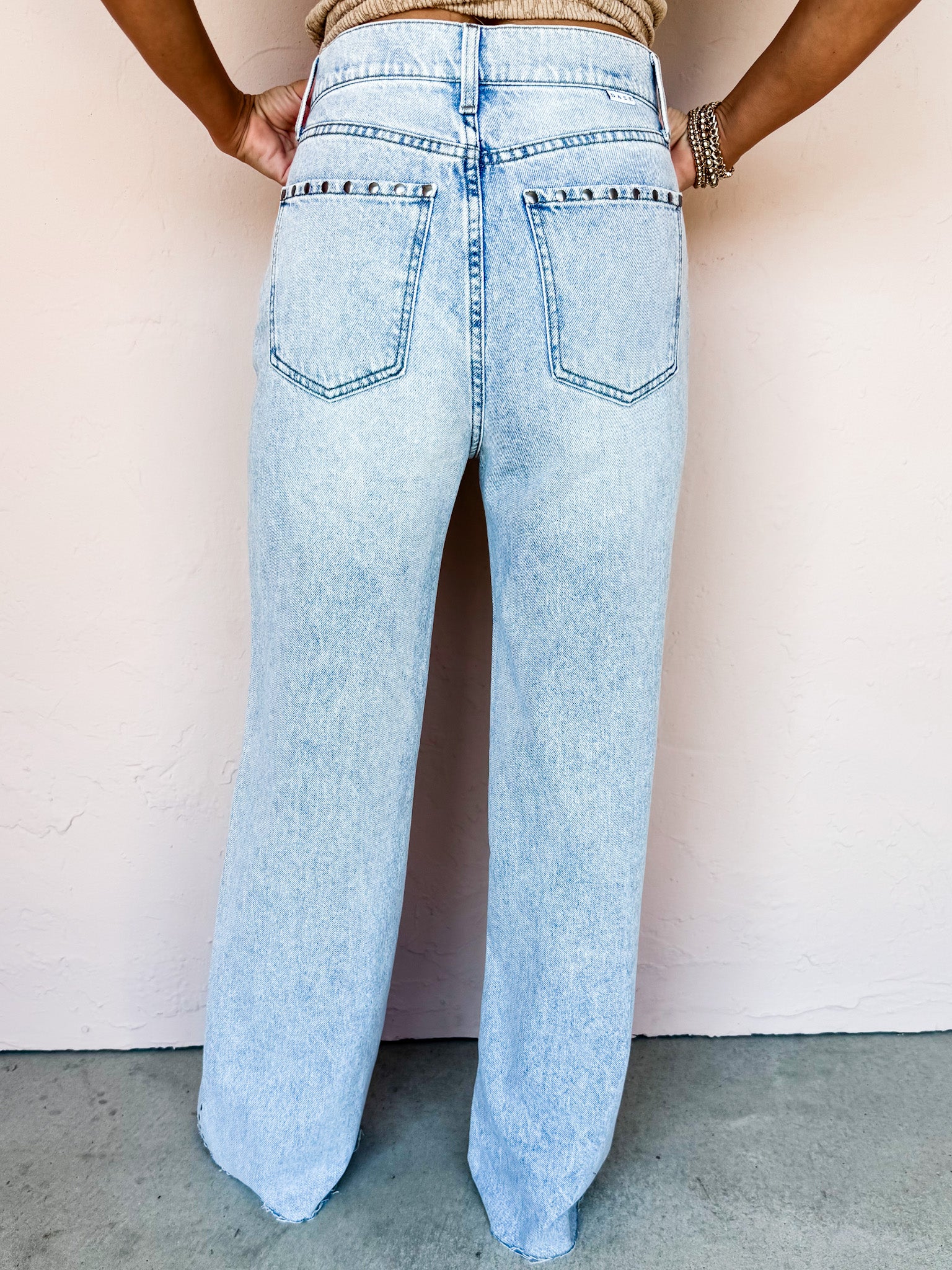 [DAZE] Far Out High Rise Wide Leg Jeans-Let's Dance