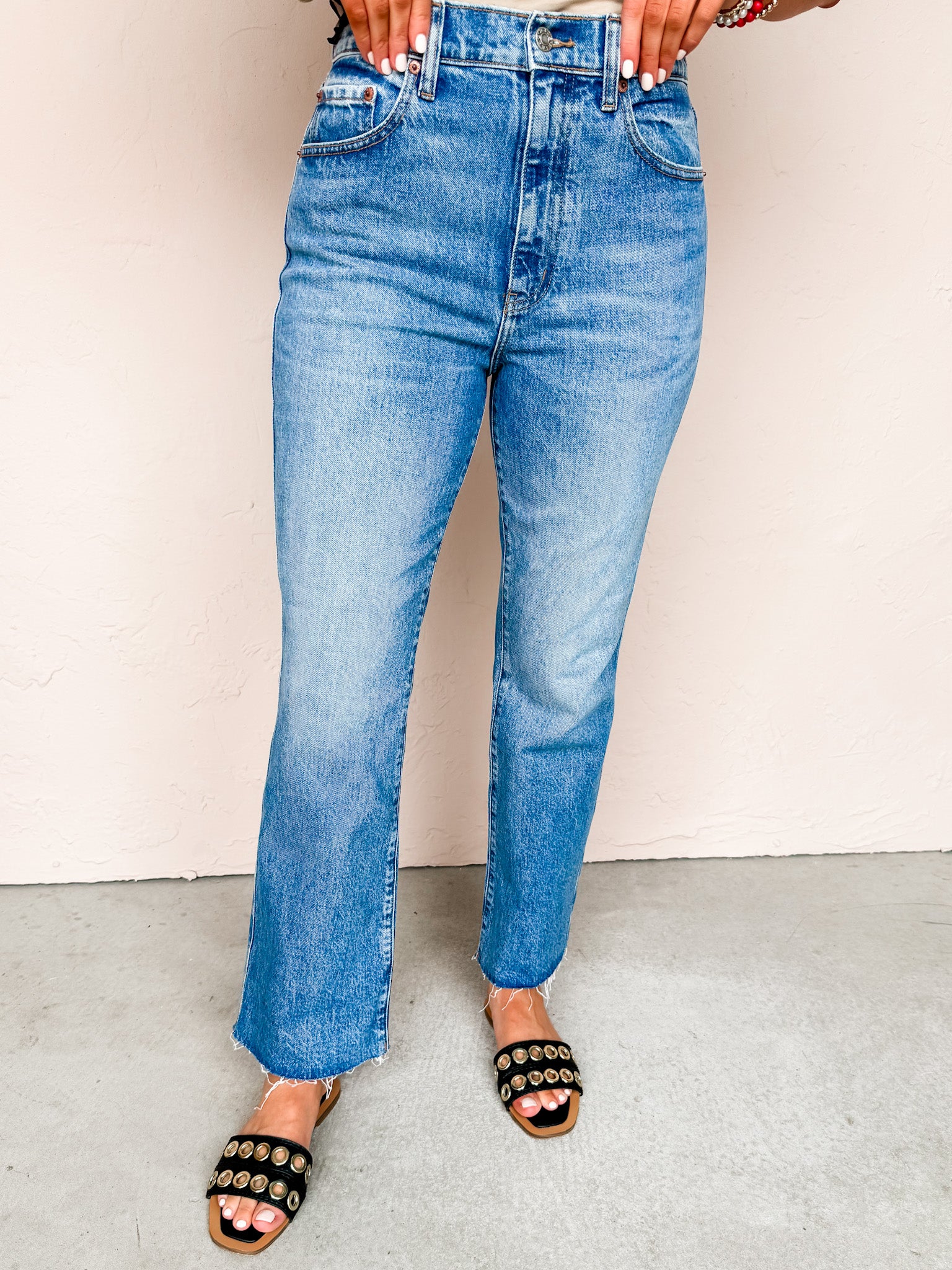 [DAZE] Soho High Rise Ankle Flare Jeans-Vixen