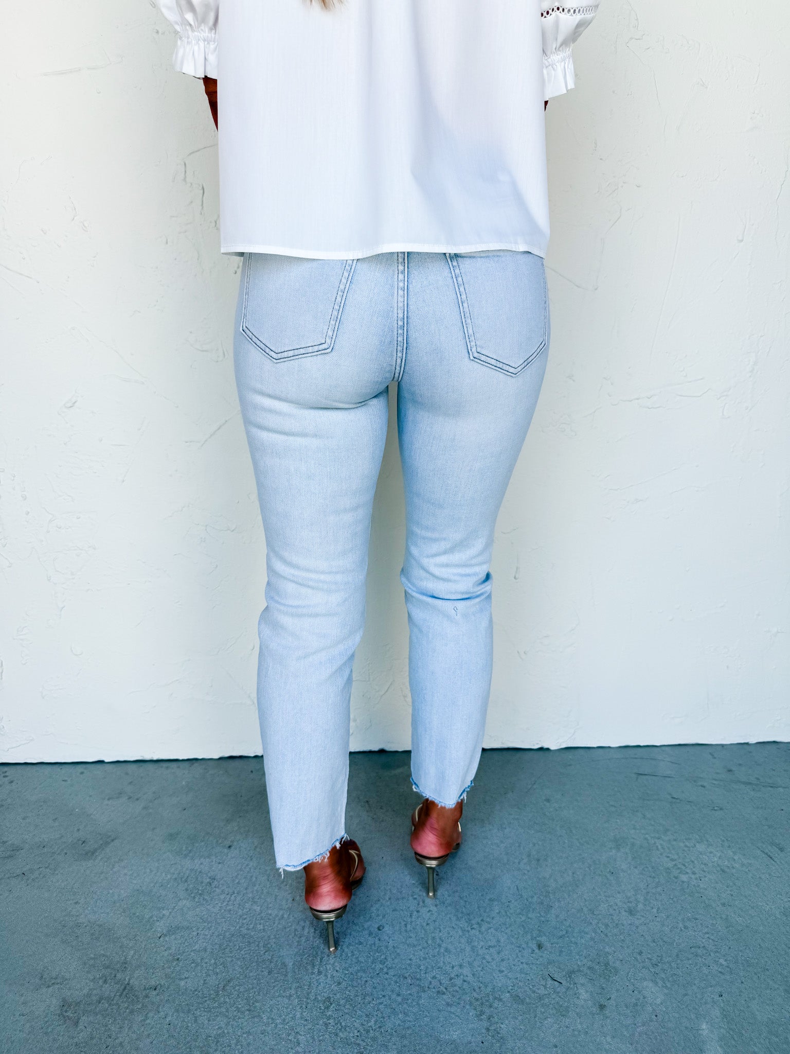 [DAZE] Straight Up High Rise Denim Jeans-Swoon Vintage