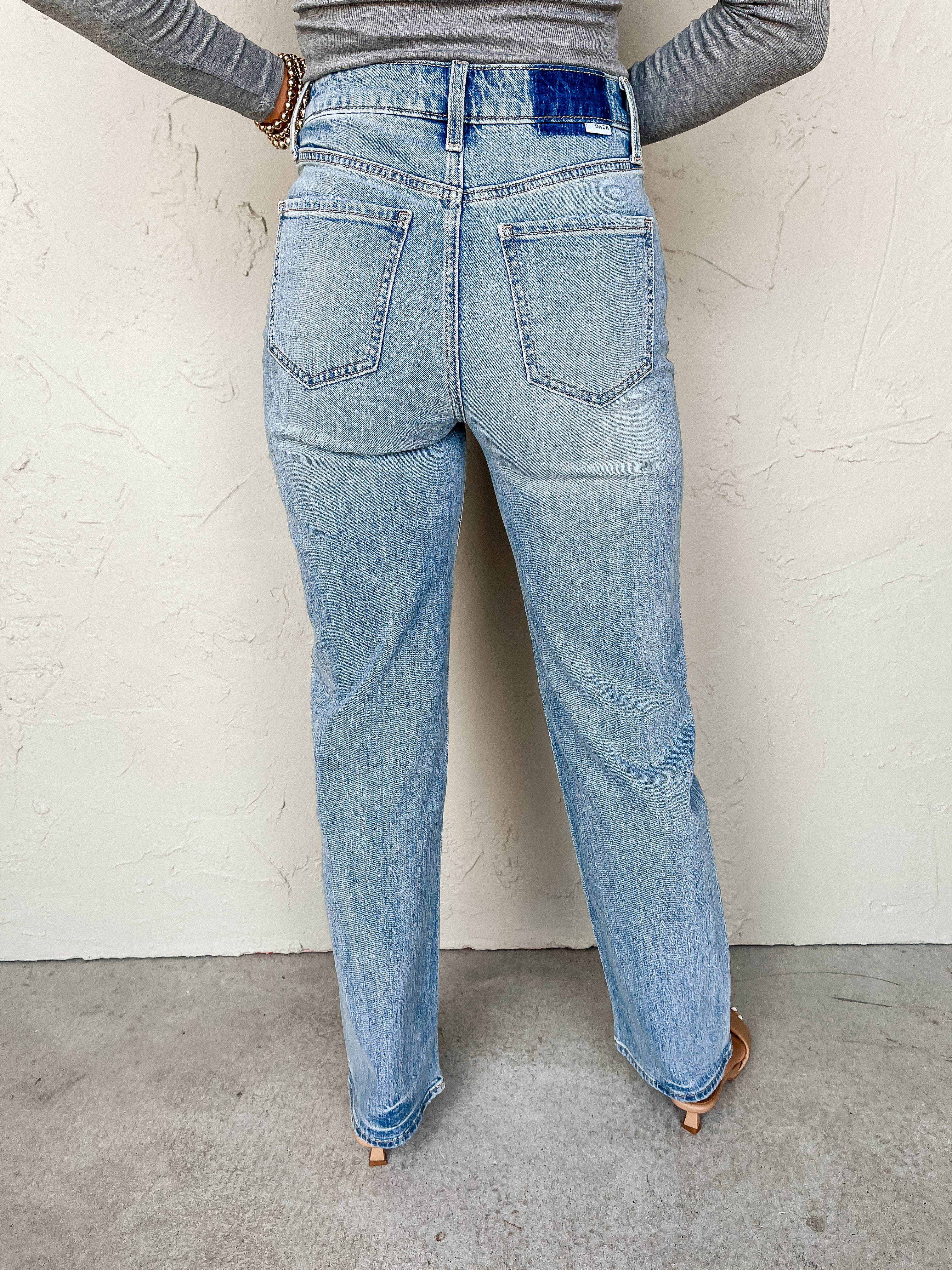 [DAZE] Sundaze High Rise Dad Jeans-Fools Gold