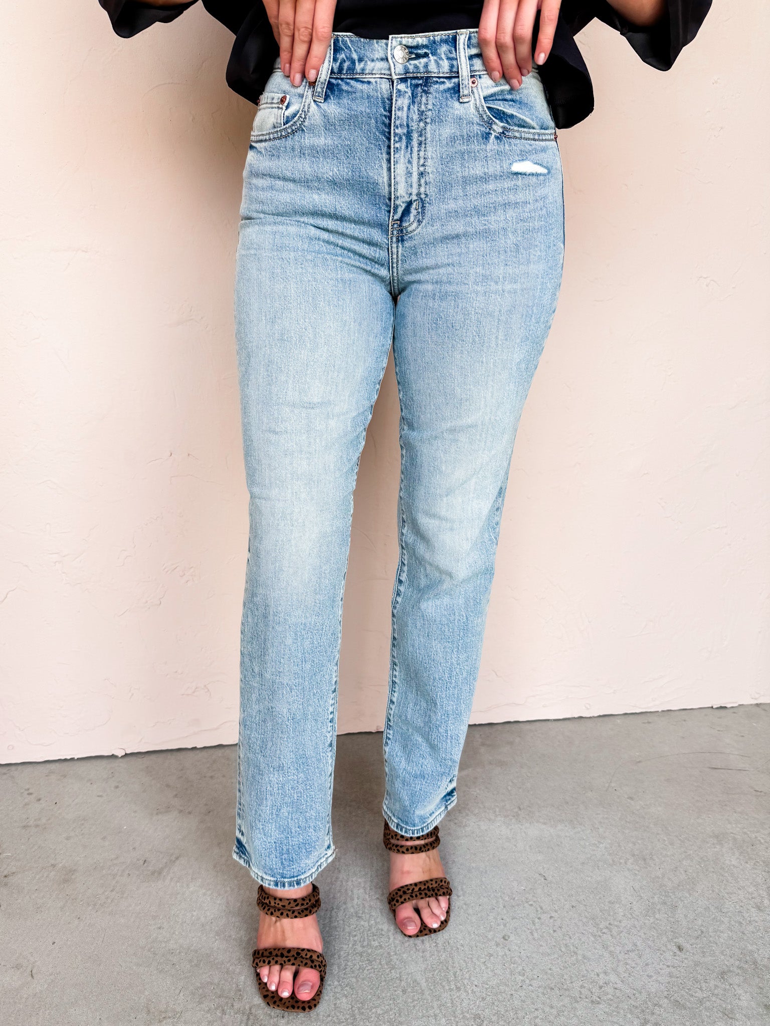 [DAZE] Sundaze High Rise Straight Leg Jeans-Bliss