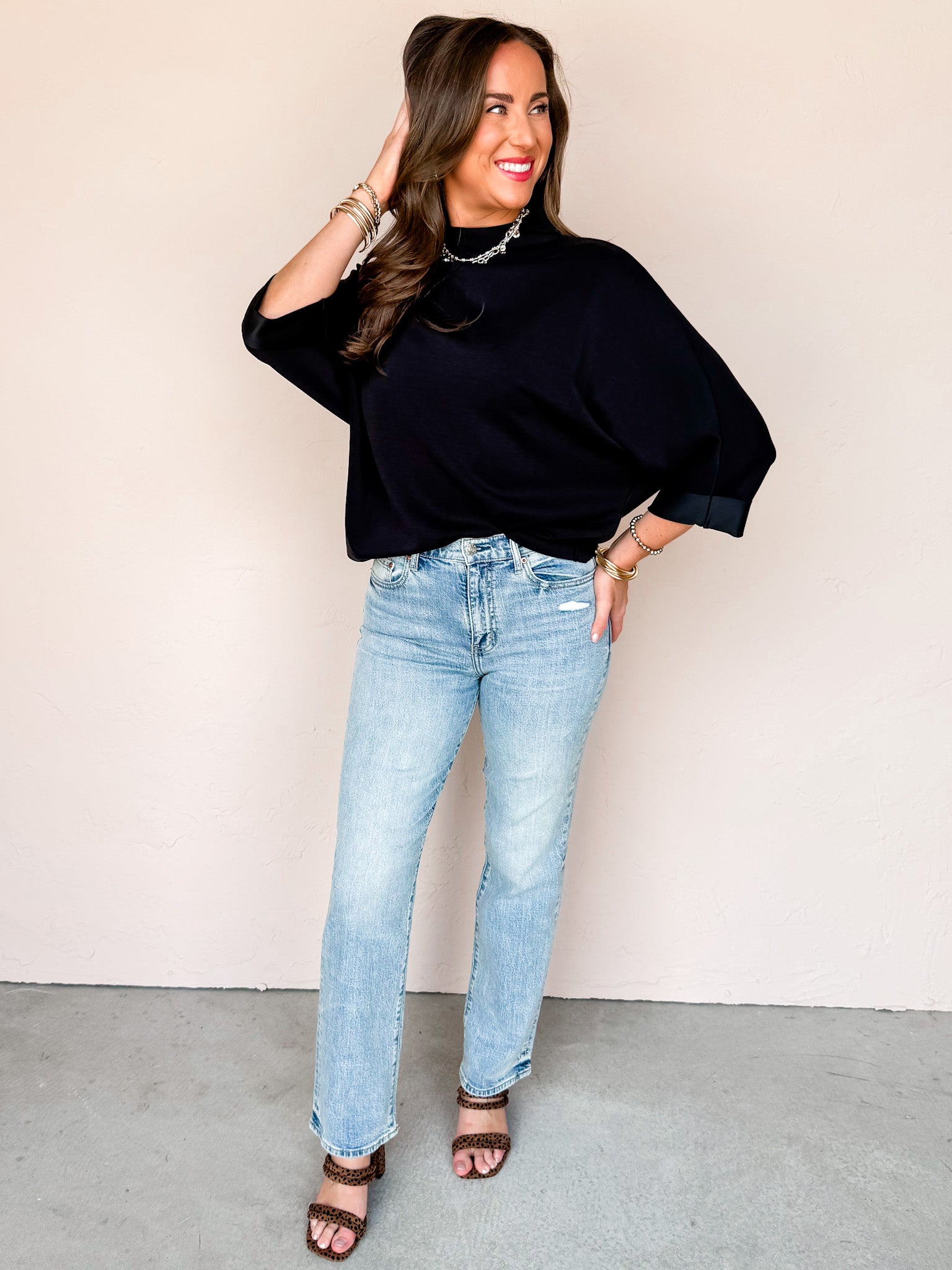 [DAZE] Sundaze High Rise Straight Leg Jeans-Bliss