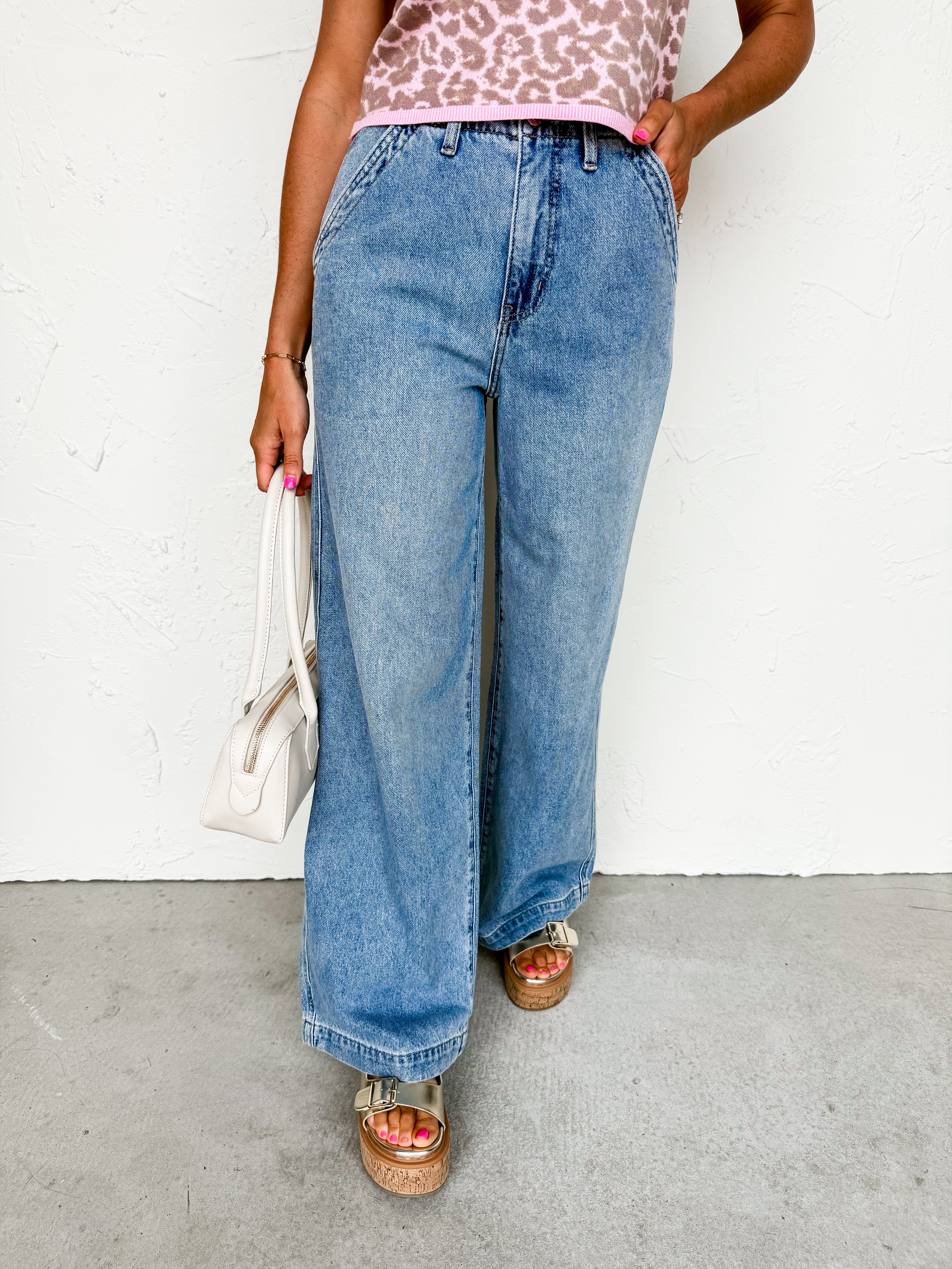 [DAZE] The Kickback High Rise Palazzo Jeans-Later