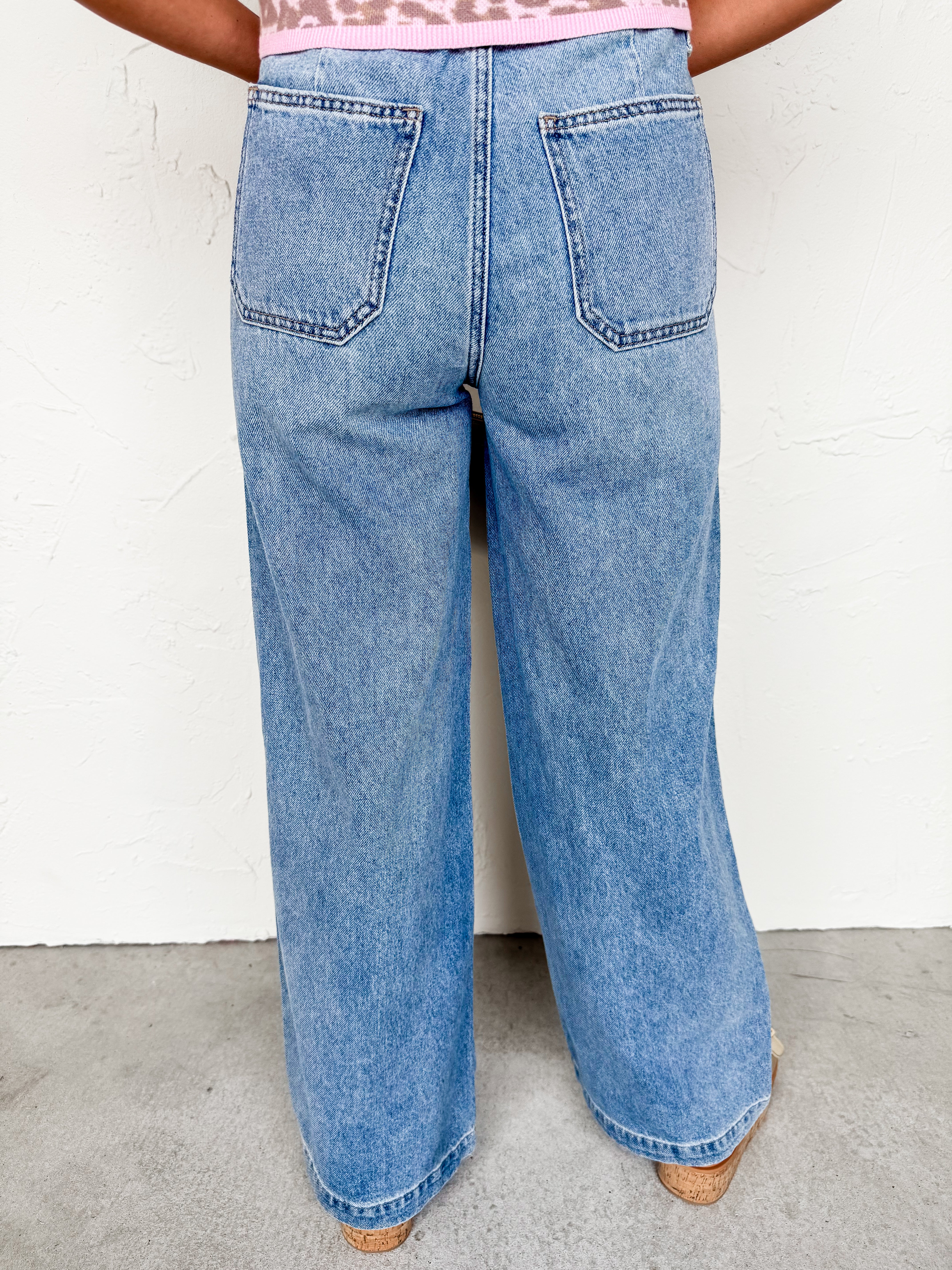 [DAZE] The Kickback High Rise Palazzo Jeans-Later