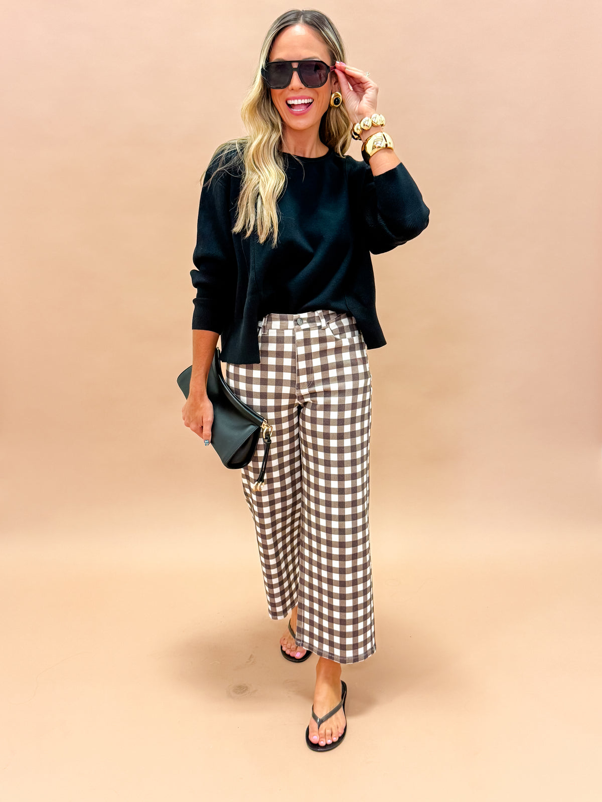 Dani Wide Leg Jean-Brown Combo