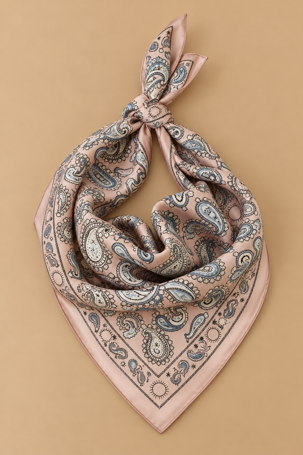 Darla Paisley Silky Bandana Square Neck Scarf