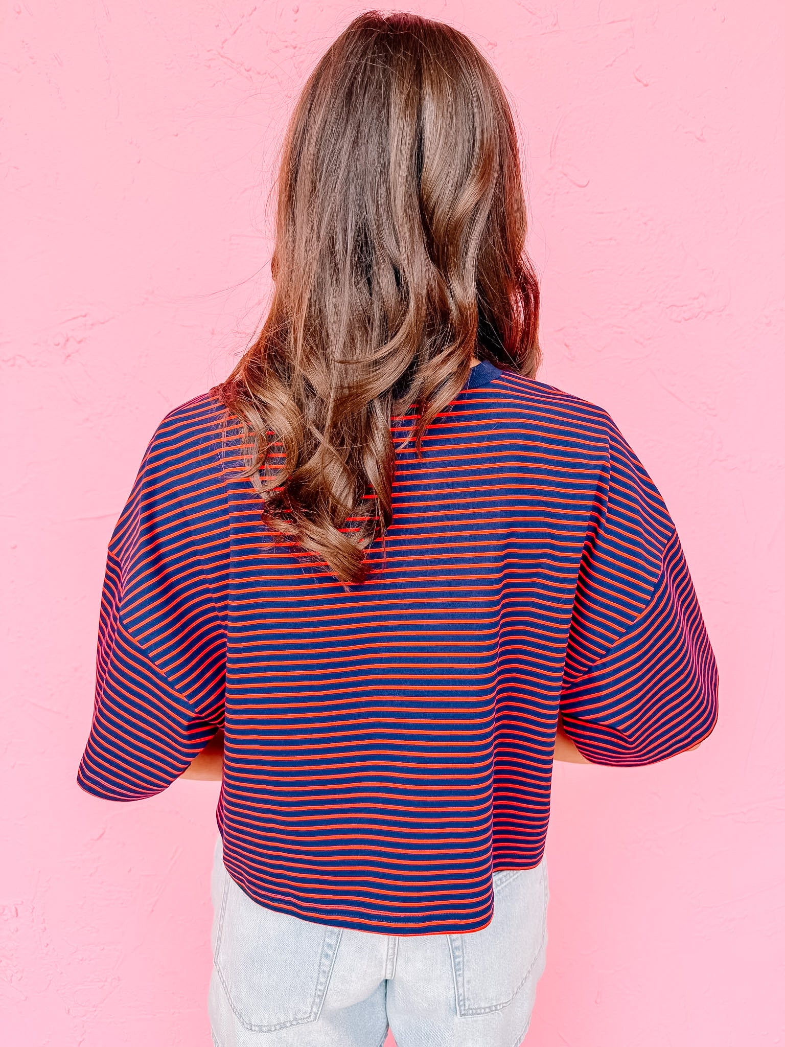 Deana Striped Top-Red