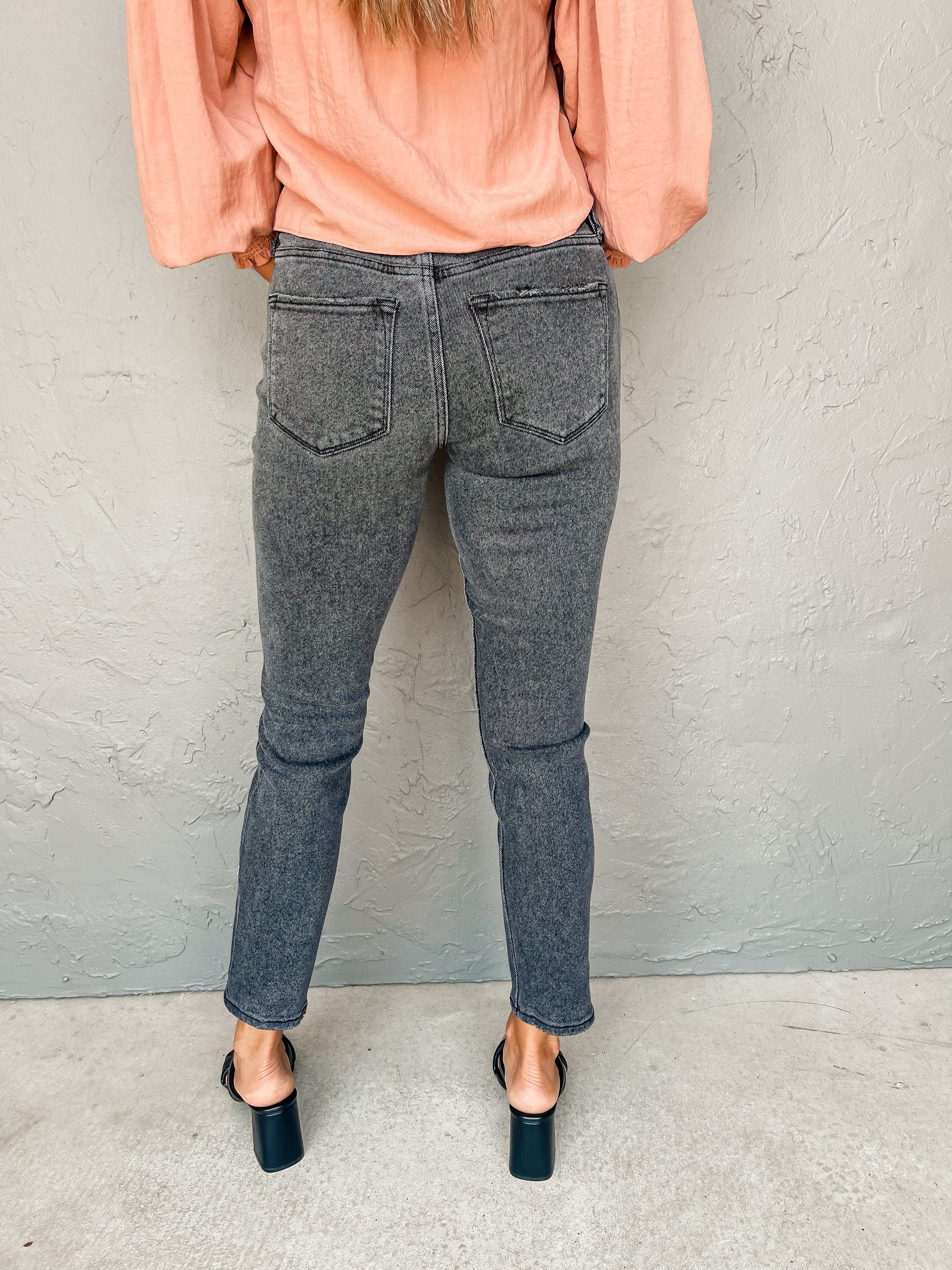 [Dear John] Blaire Slim Straight Jeans-Washed Down