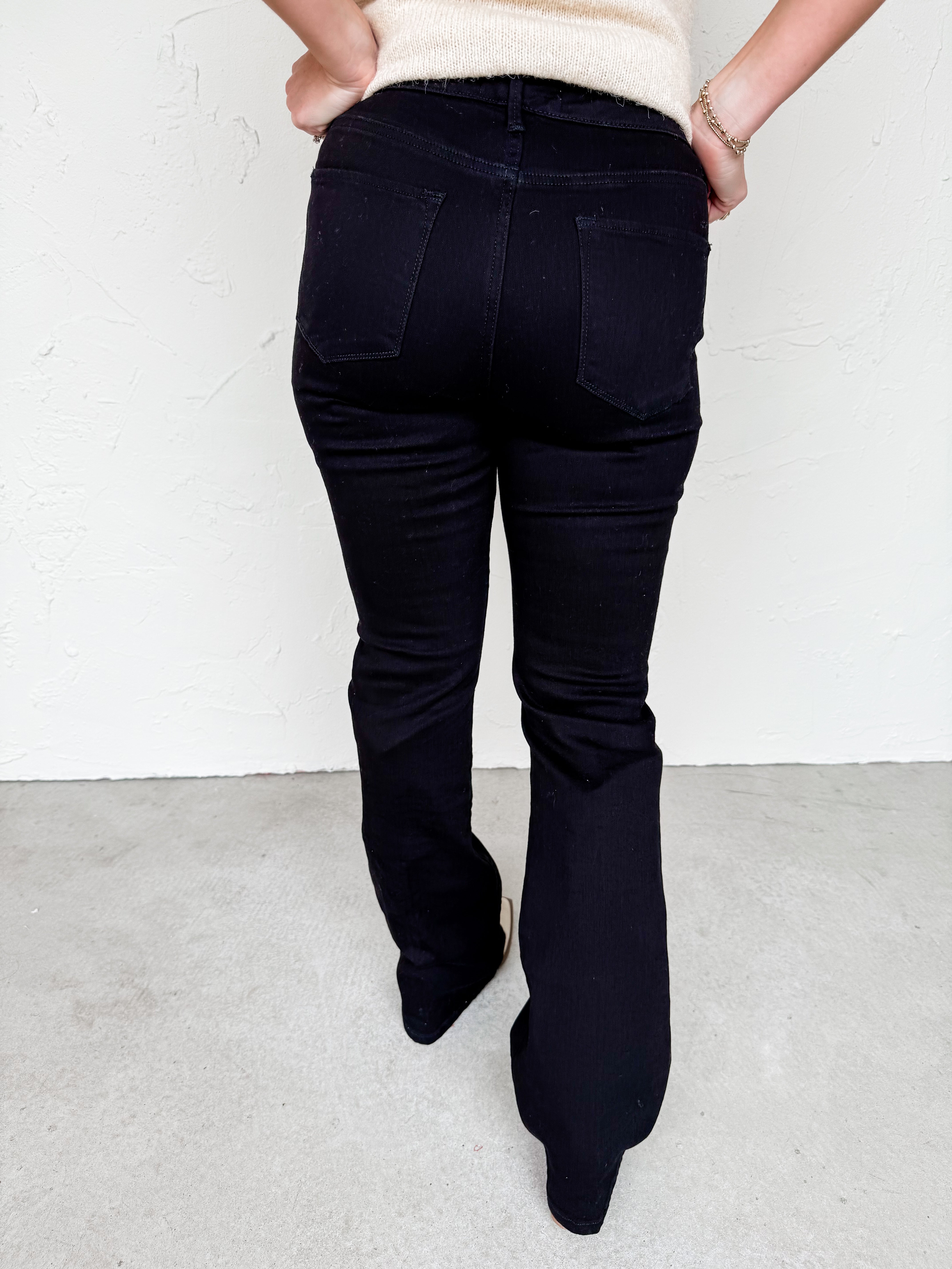 [Dear John] Jaxtyn High Rise Bootcut Jeans-Black Olive