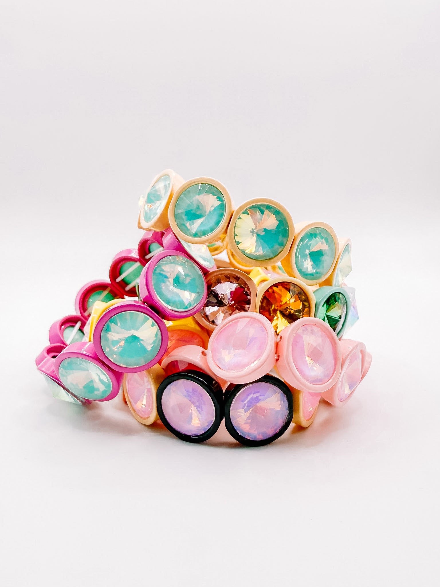 Deenie Round Gemstone Stretch Bracelet