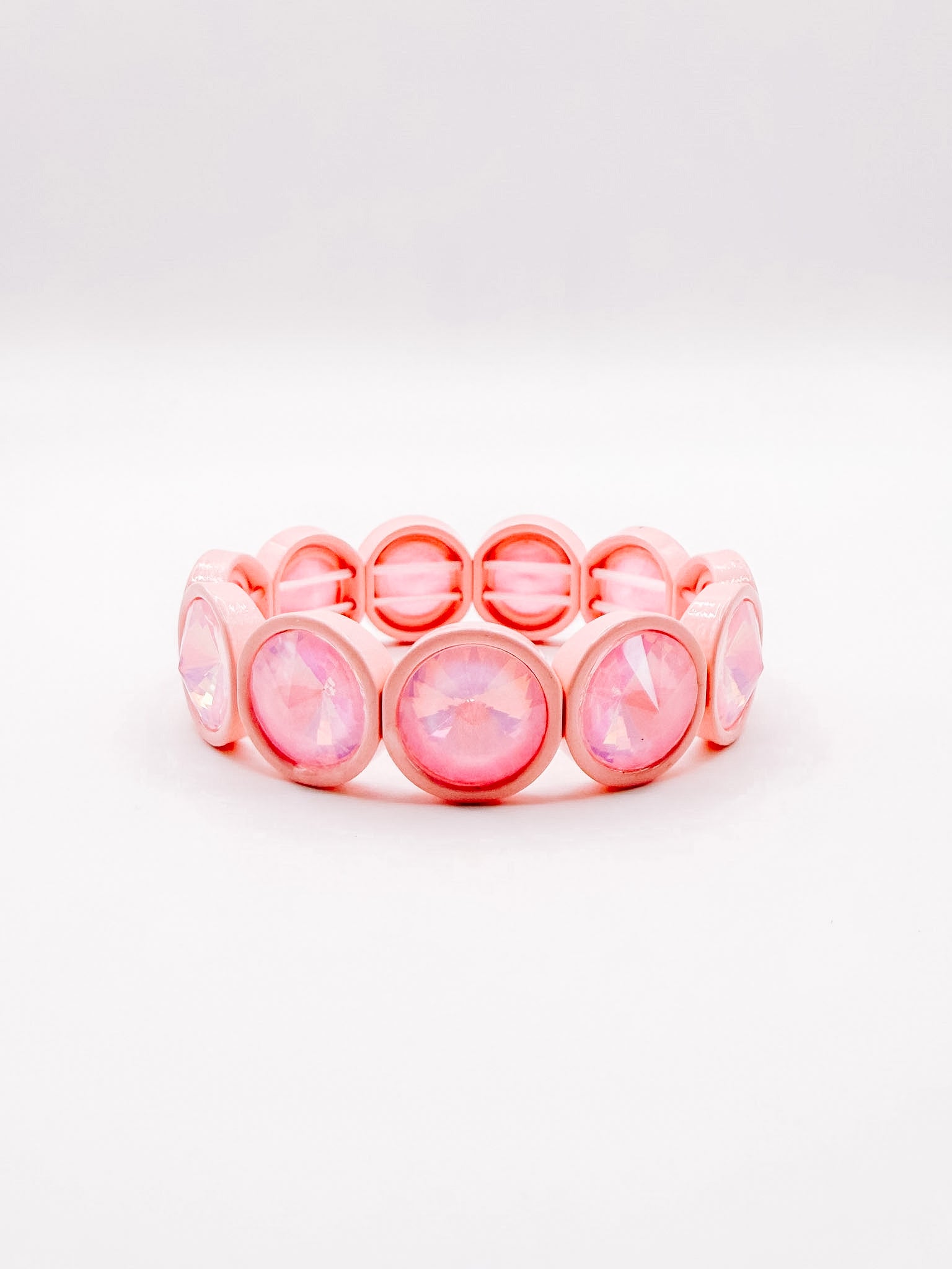 Deenie Round Gemstone Stretch Bracelet