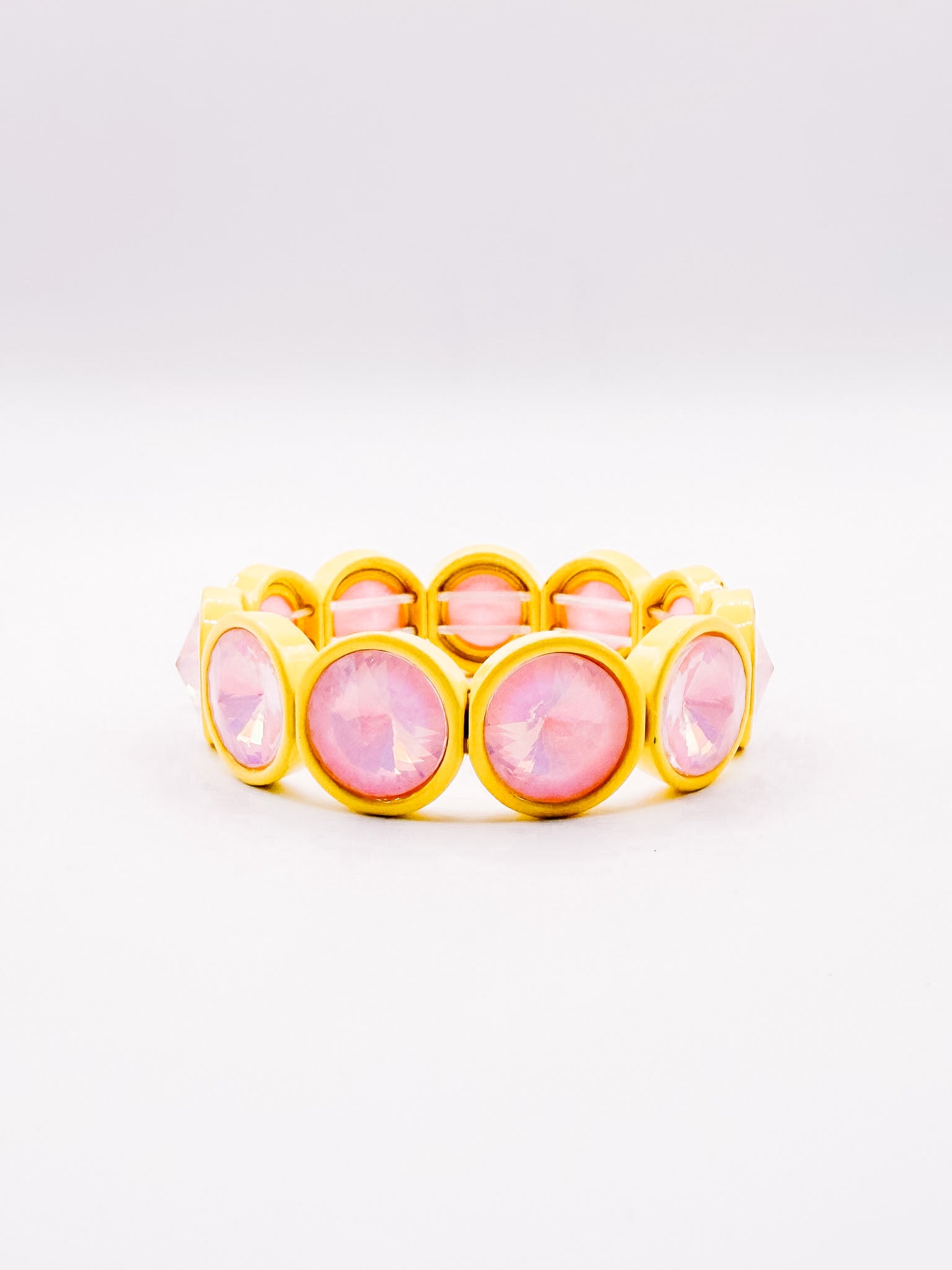 Deenie Round Gemstone Stretch Bracelet